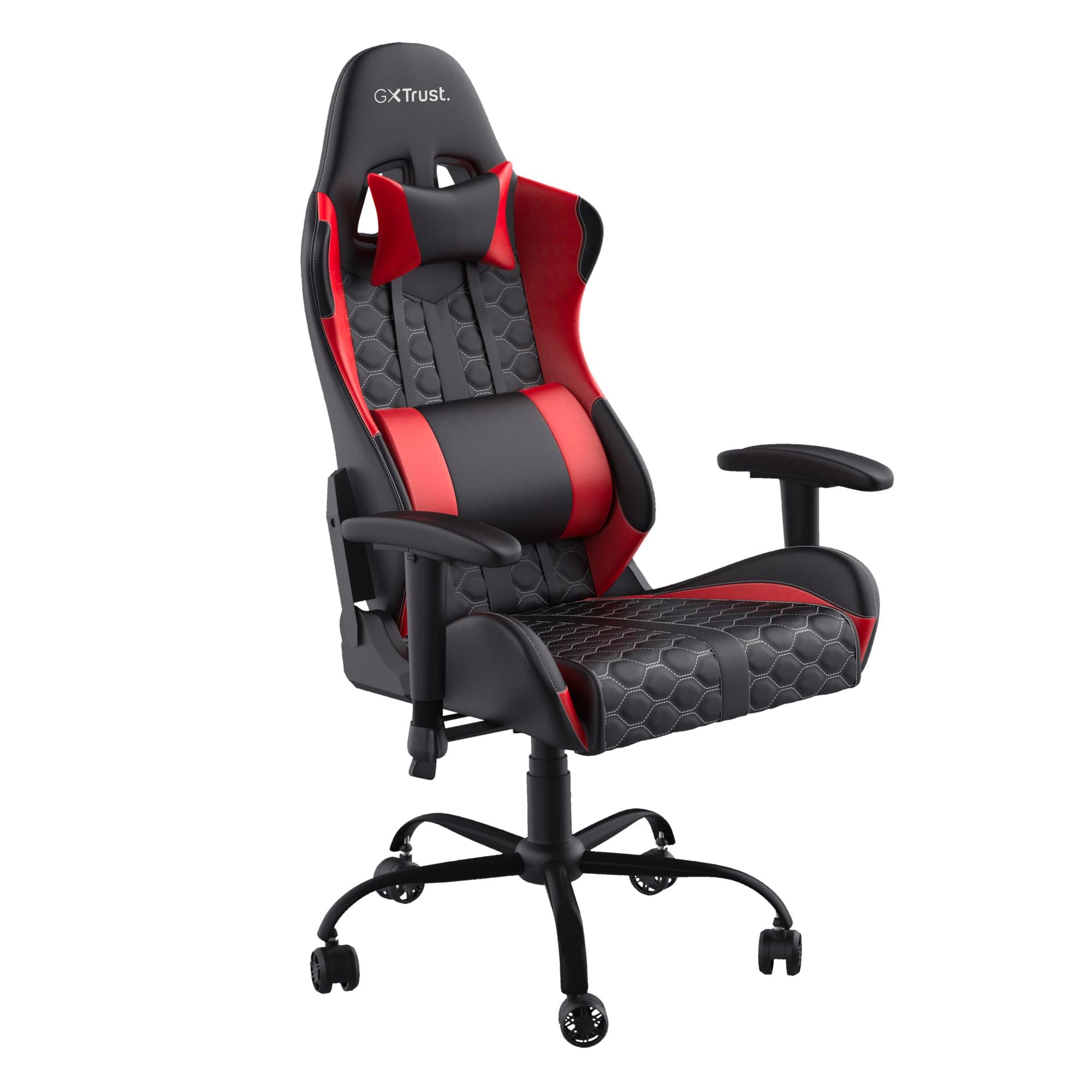 Trust Gaming GXT 708R Resto Sedia Gaming, Sedia 360° con Cuscini Rimovibili, Regolabile in Altezza, Sedia Girevole da Scrivania per PC, Ufficio, per Gioco – Rosso