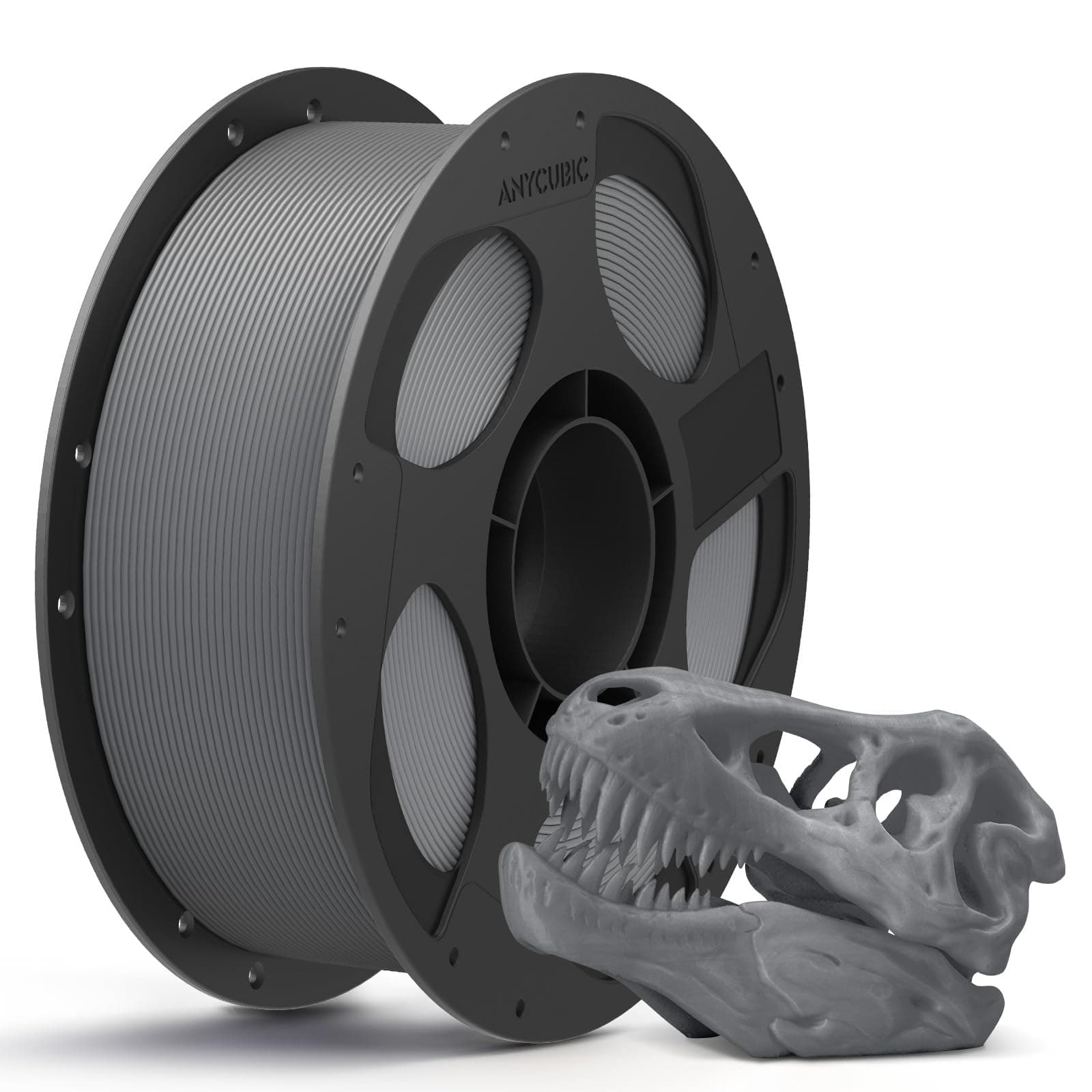 ANYCUBIC PLA Filament 1.75mm Textur Grau, Wiederverwendbare Spule PLA, 1KG 3D Drucker Filament, Vakuumverpackung, Intelligente Identifikation