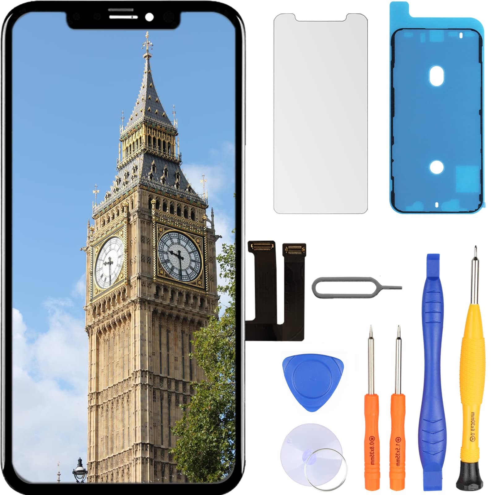 LL TRADER Écran pour iPhone 11 LCD 6,1'' FHD Remplacement d'écran 3D Touch Digitizer Assembly et Kit de Réparation (pour Les Modèles A2111, A2223, A2221) (True Tone Programmable)