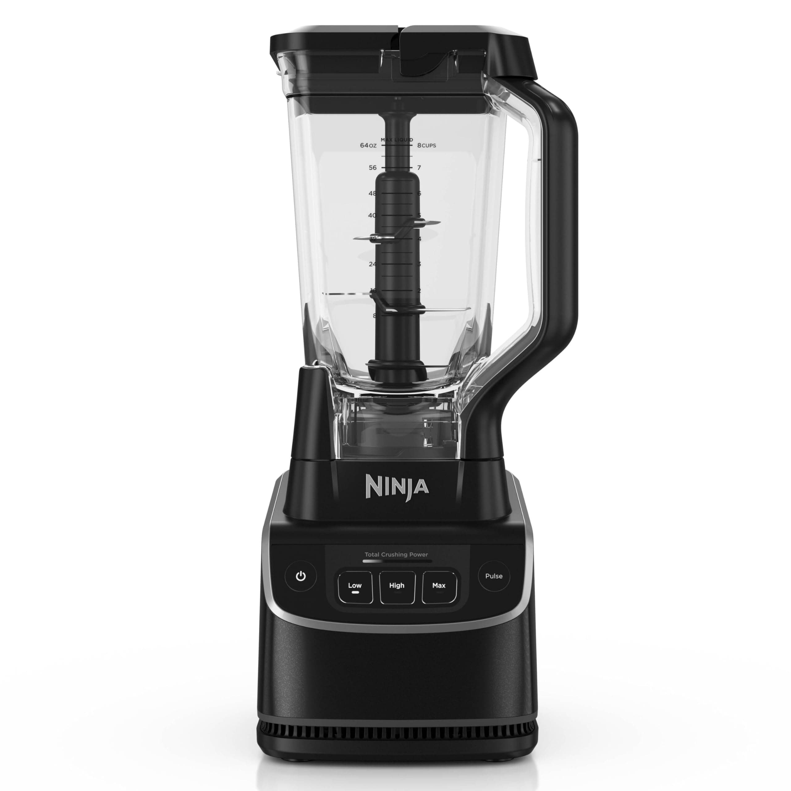 Ninja UltraCrush Mixeur Blender, 3 réglages de vitesse, mode manuel Pulse (Impulsion), grande carafe à capacité de remplissage maximal de 1,9 L, pour préparer smoothies, sauces et plus, Noir BP201EU