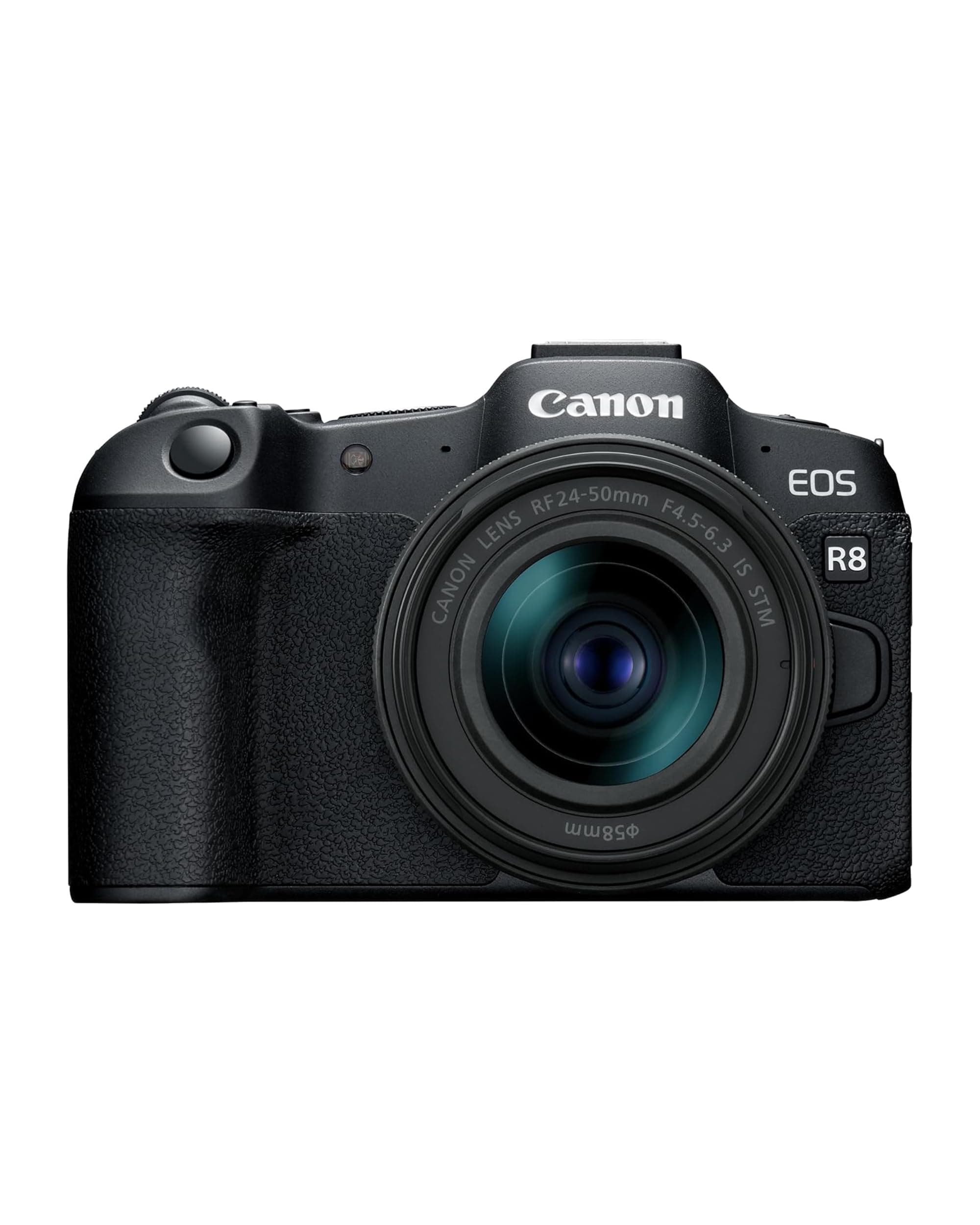 CANON EOS R8 Cámara Mirrorless + Objetivo RF 24-50 mm F4.5-6.3 IS STM, Cámara Evil Full Frame (24,2 MP) -6.5 EV, Vídeo 4K 60 fps, Dual Pixel CMOS AF II, Pantalla Táctil de Ángulo Variable, Negro