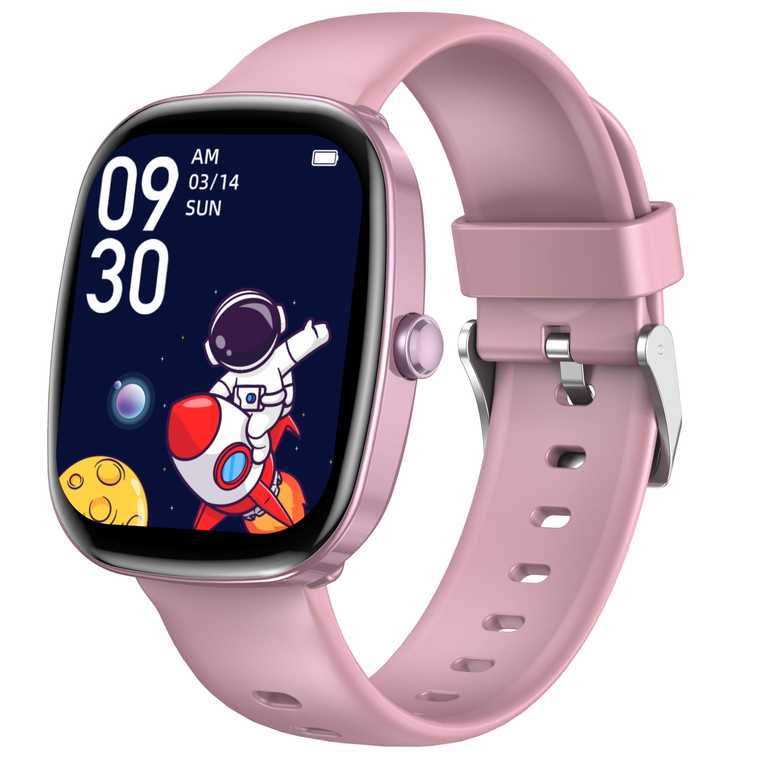 Reloj Inteligente Niños Niñas, Smartwatch Niños con Podómetro, 100 Modos Deportivos, IP67 Impermeable, Juegos de Rompecabezas, Despertador, Monitor de Sueño, Regalo para niños 6+ años (Rosado)