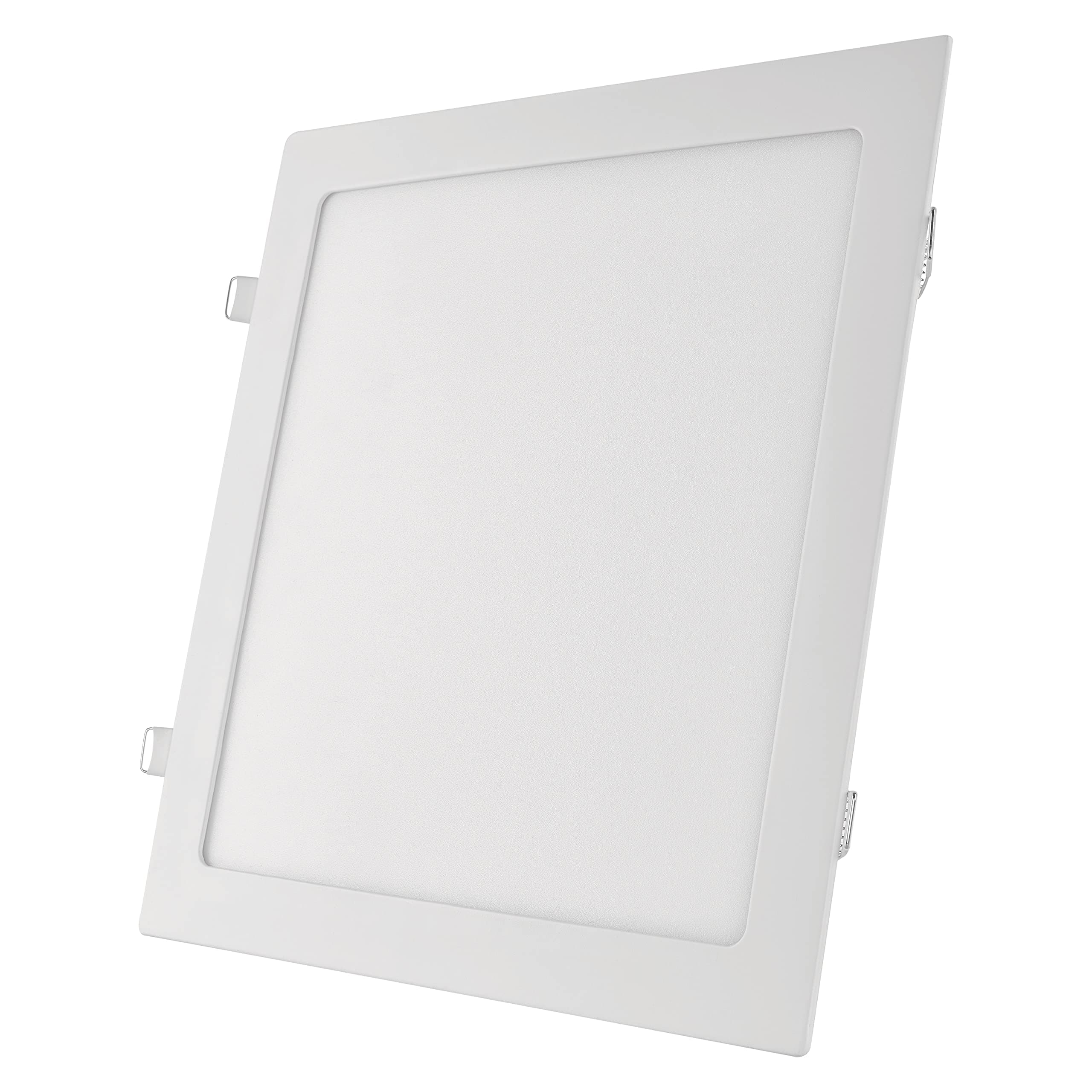 EMOS LED Panel 25 W, quadratische 2100 lm Einbauleuchte, Deckenleuchte in Weiß mit Durchmesser 30 cm, extra flach, Einbautiefe 2,1 cm, Lichtfarbe neutralweiß 4000 K, inkl. LED-Treiber