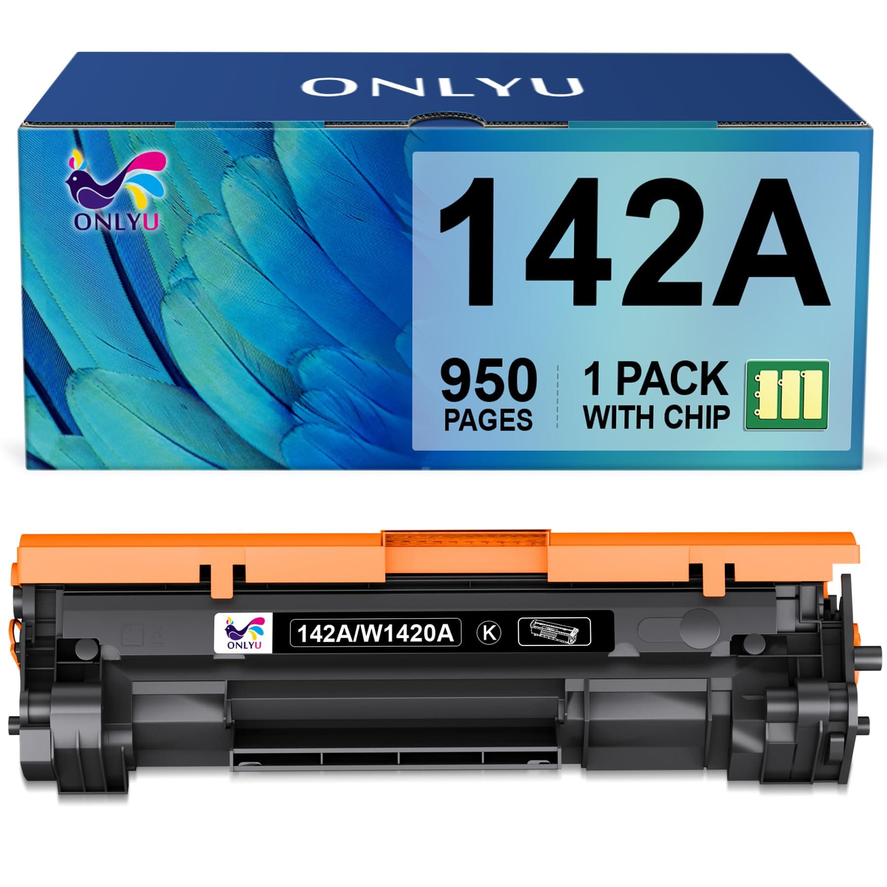 ONLYU 142A W1420A Toner Con Chip Compatibili per Toner HP Laserjet M140w per HP 142A W1420A 142X W1420X Cartucce di Toner per Laserjet Pro M110w M110 M139 M139w M140w M140 (1 Nero)