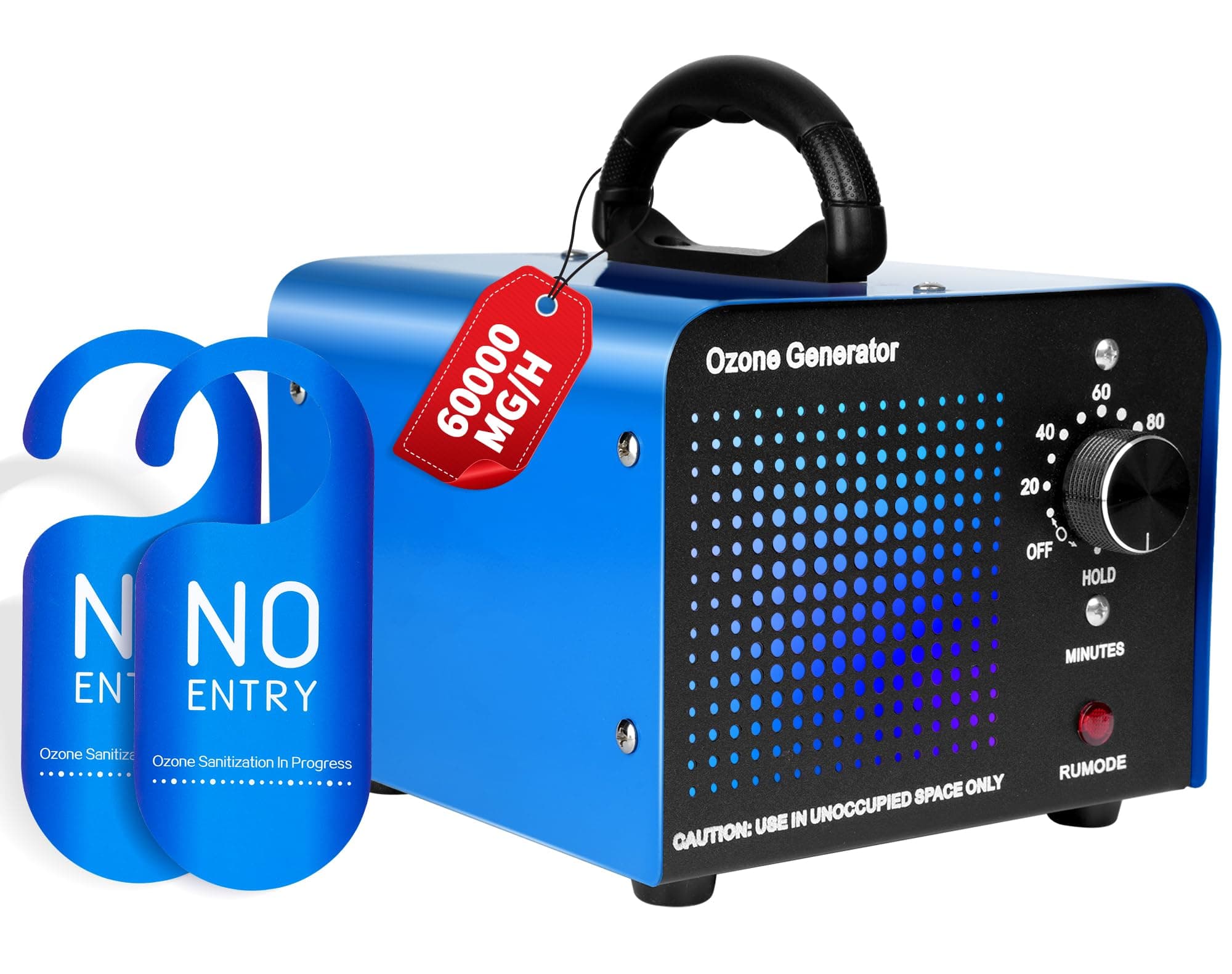 Generador de Ozono 60000 mg/h Ozono Hogar Purificador de Aire Profesional O3 Maquina Ozonoe para Coche Garajes Ozonizador de Aire Ionizador Neutralizador de olores de Tabaco y Mascotas, hasta 400㎡