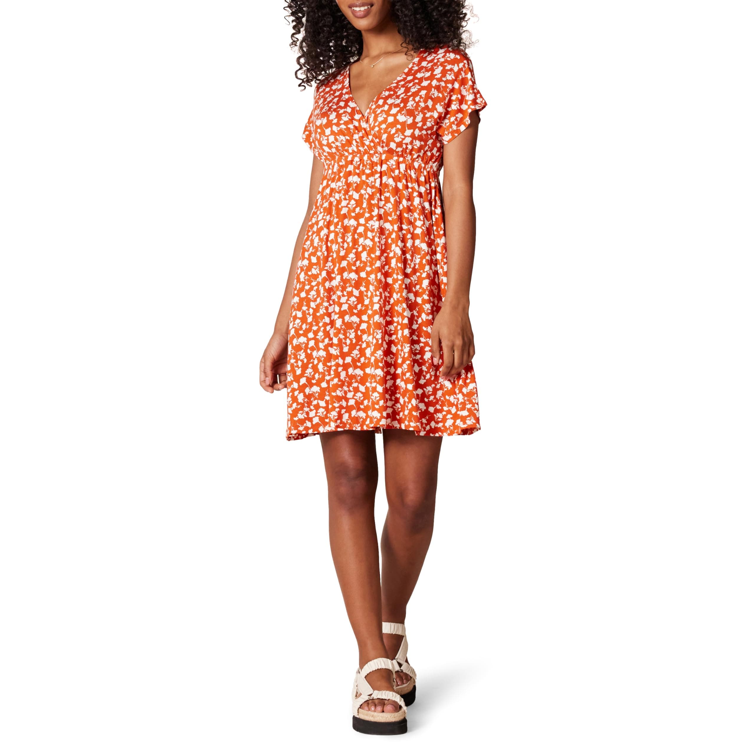 Amazon Essentials Damen Surplice-Kleid (Erhältlich in Übergröße)