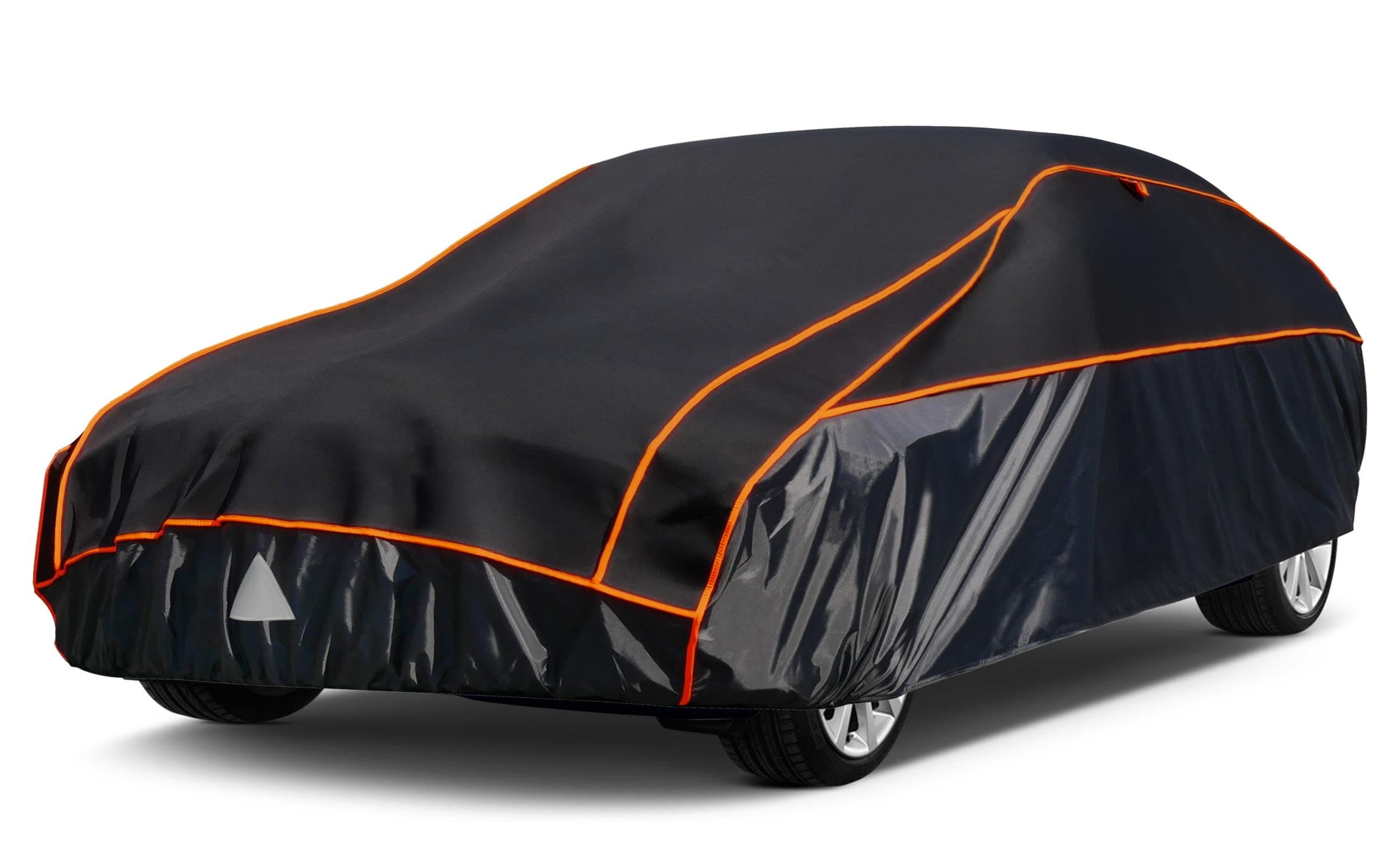 Telo Copriauto Antigrandine, Kayme Copertura per Auto Impermeabile Anti UV Antipolvere Anti Vento, Telo Copri Antigrandine Adatto per Auto a Coupé (Fino a 430cm) 3S – Nero