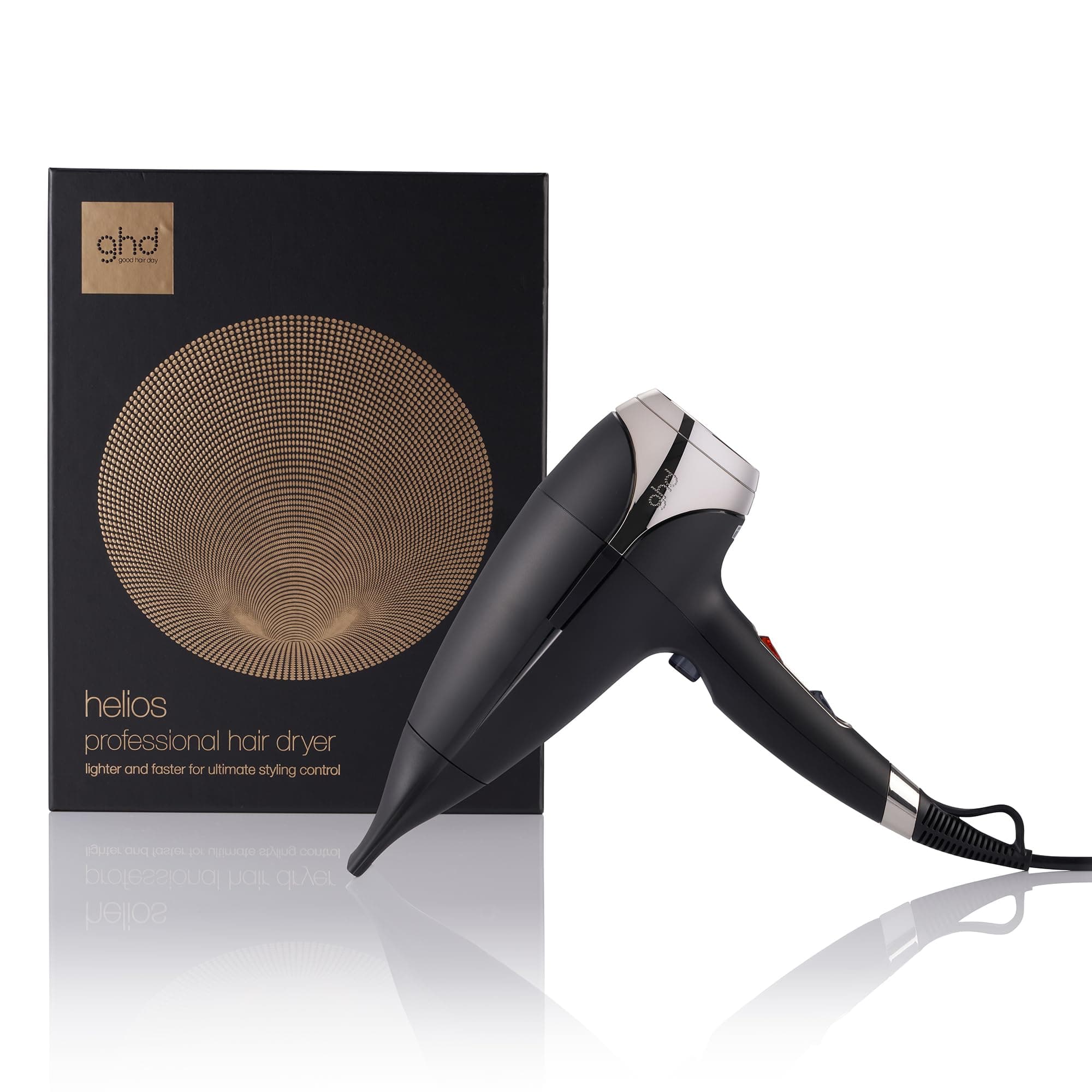 ghd - Sèche-cheveux ghd Helios - Sèche-cheveux professionnel - Puissant et précis - Cheveux sans frisottis et 30% plus brillants - Recommandé par les coiffeurs - Idéal tous types de cheveux