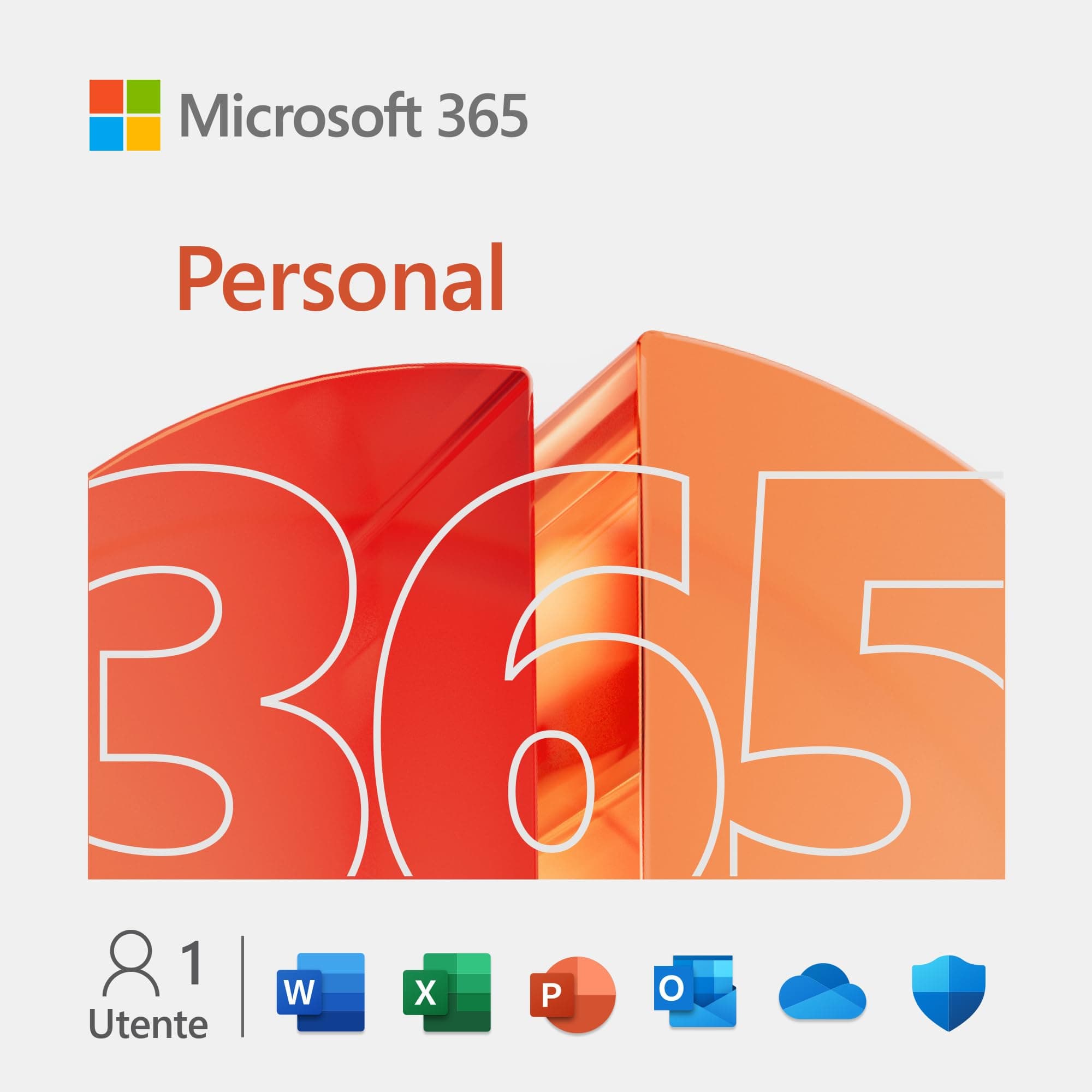 Microsoft 365 Personal | 12 mesi | 1 persona | App Office con AI | 1TB di Spazio di archiviazione OneDrive | Codice d'attivazione via email