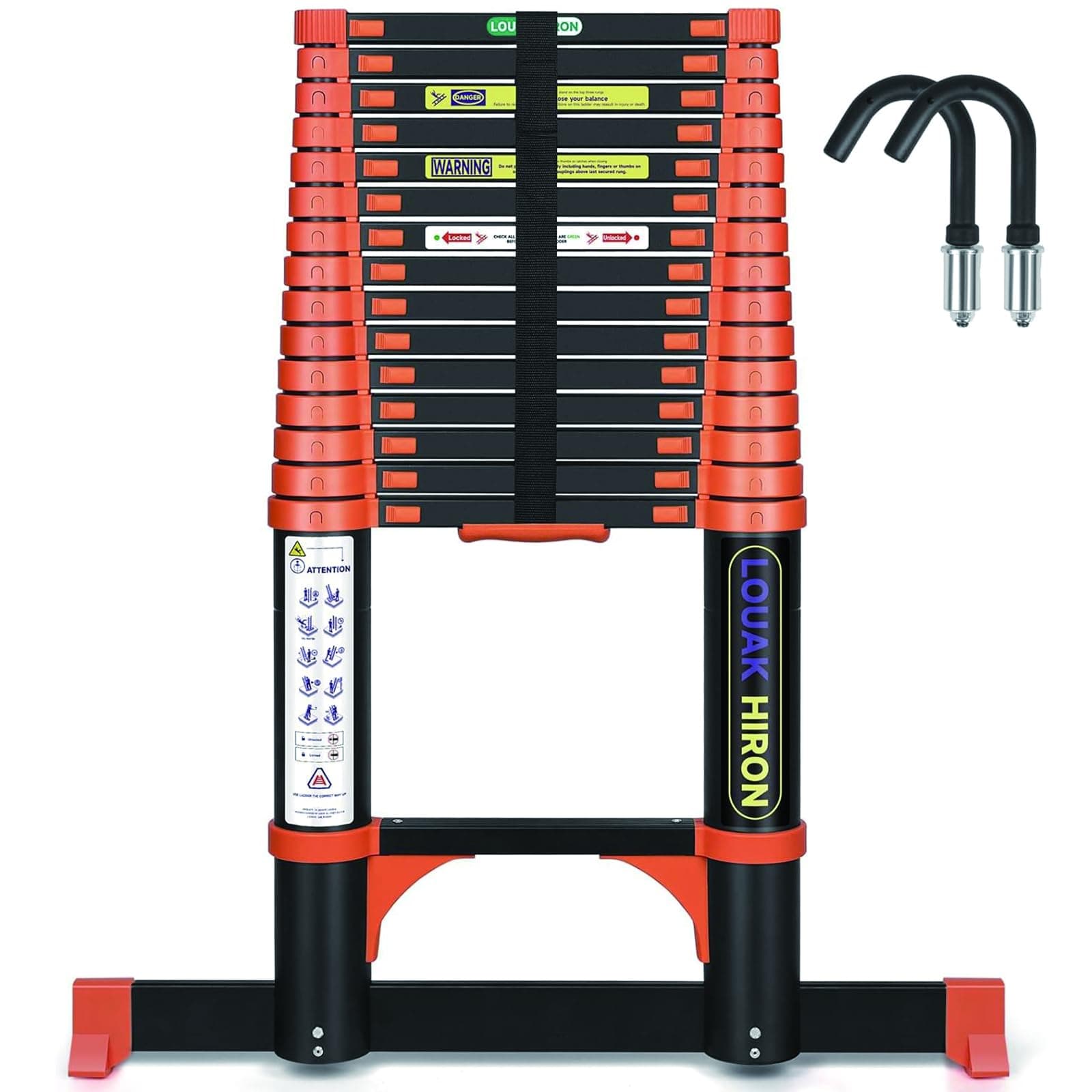 Échelle télescopique en Aluminium 4,7 m Échelle Pliante Antidérapante en Aluminium de qualité supérieure Multifonction