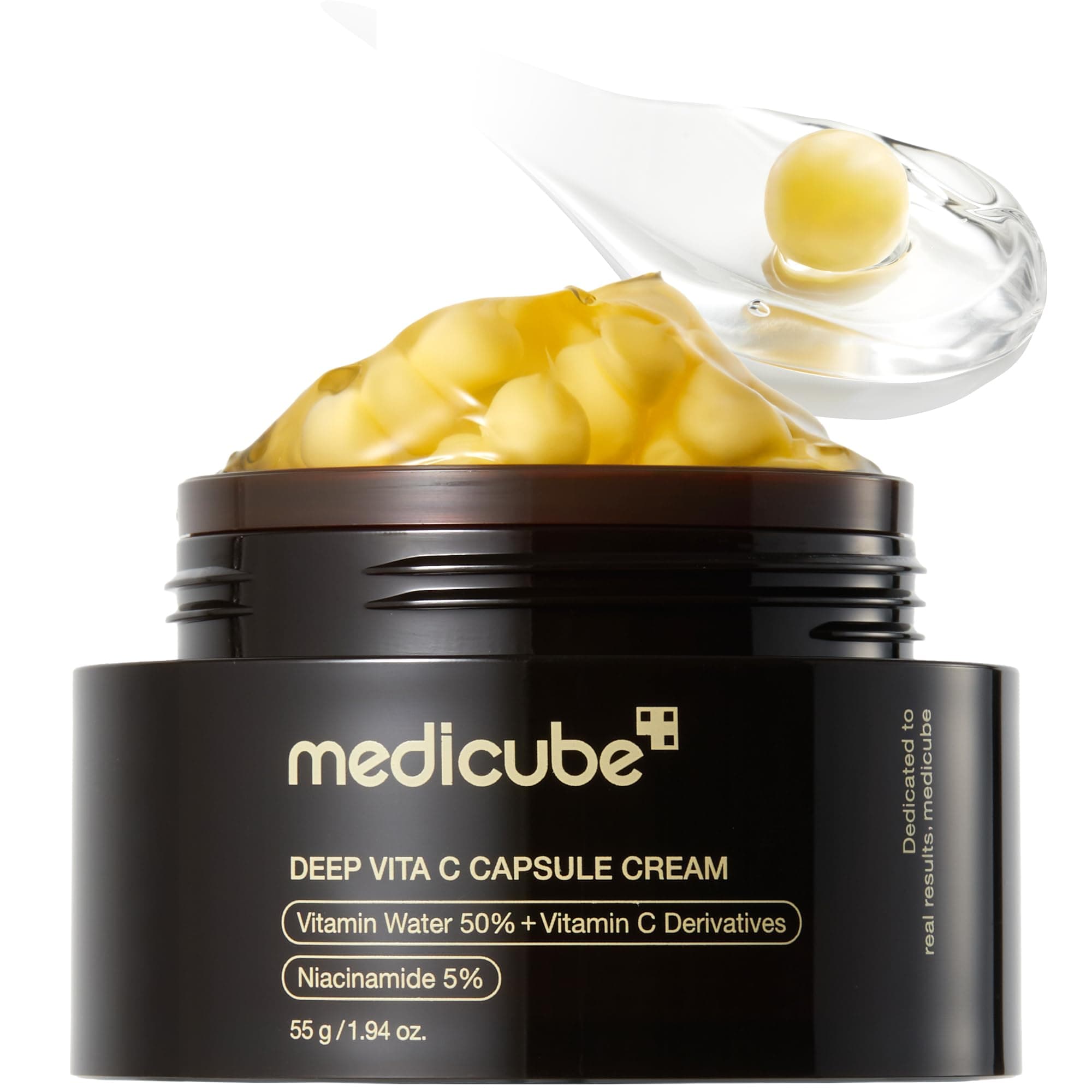 medicube Hidratante Facial Deep Vitamin C Golden Capsule, Cápsulas Liposomales Para Arrugas, Gel Transparente Para Una Piel Radiante Y Luminosa – 1.94 oz