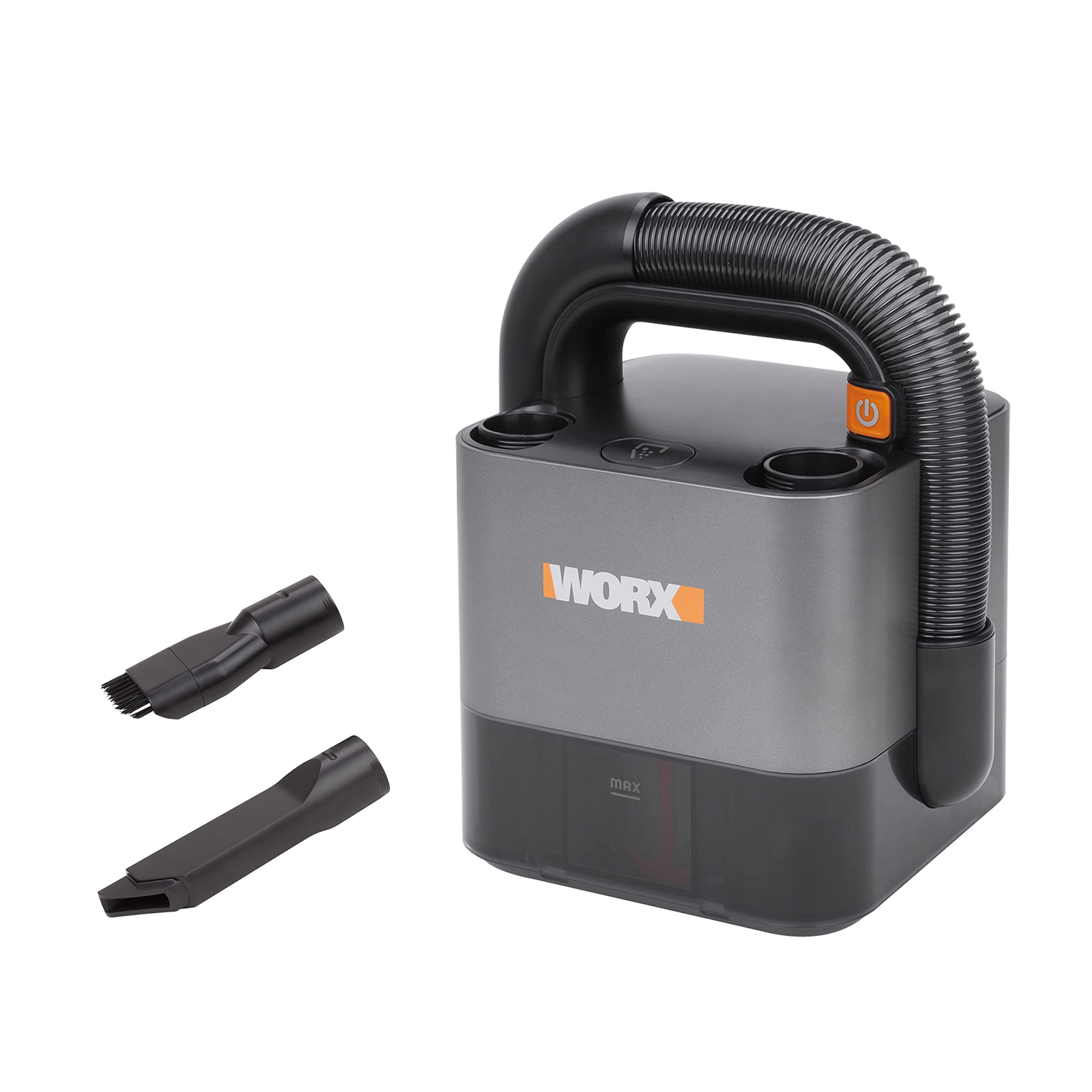 WORX WX030.9 Max Akku Autostaubsauger - beutelloser Hand-Staubsauger - 20V - mit Fugendüse und Kombidüse - ohne Akku & Ladegerät
