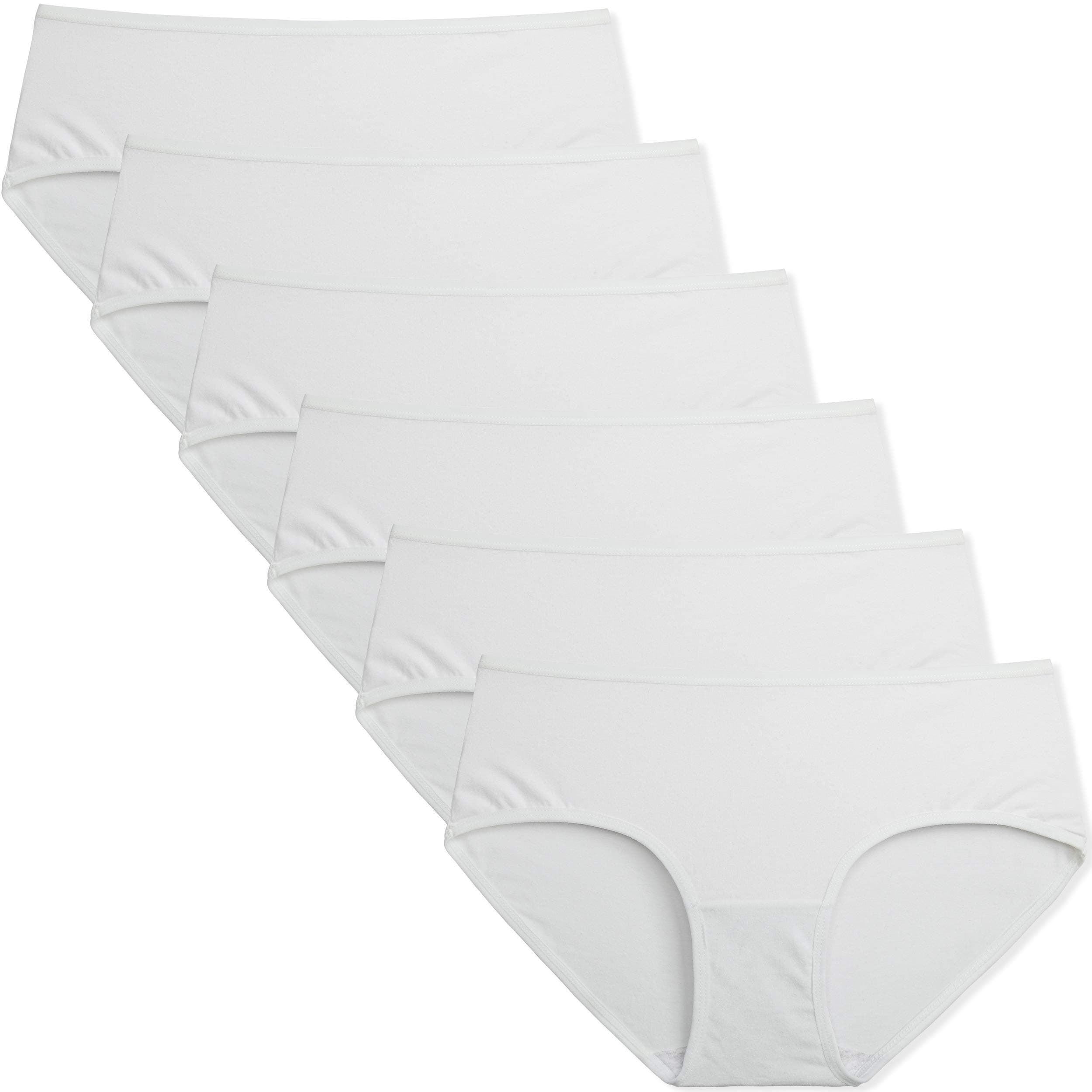 INNERSY Bragas Mujer Algodón Elástico Culotte Cintura Media Ropa Interior Cómodas y Suaves Pack de 6