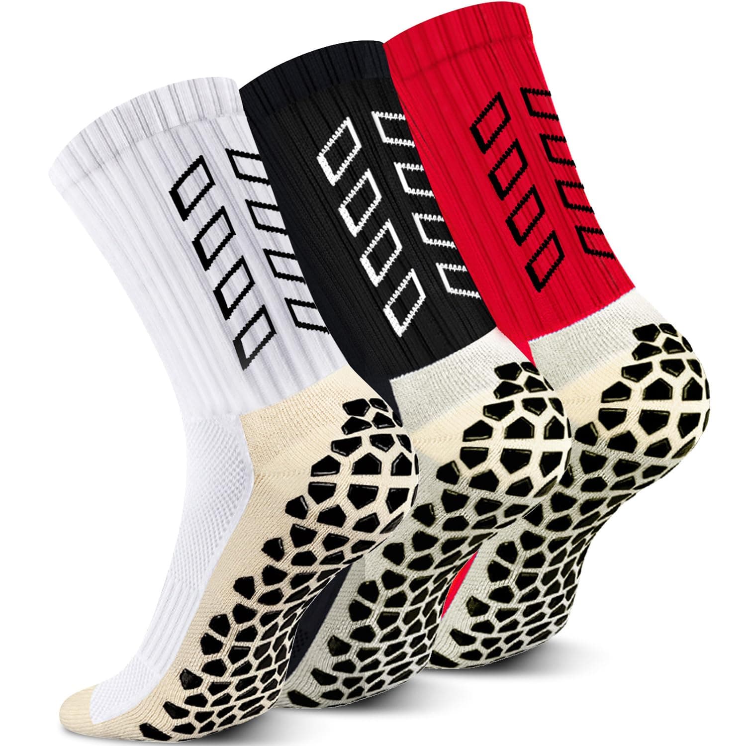 ENONEO Calze Calcio Antiscivolo Uomo 37-45 Calze Antiscivolo Calcio Anti Vesciche Addensare Cotone Calzini Sportivi Donna Traspirante Calzini Grip Calcio per Ciclismo Trekking