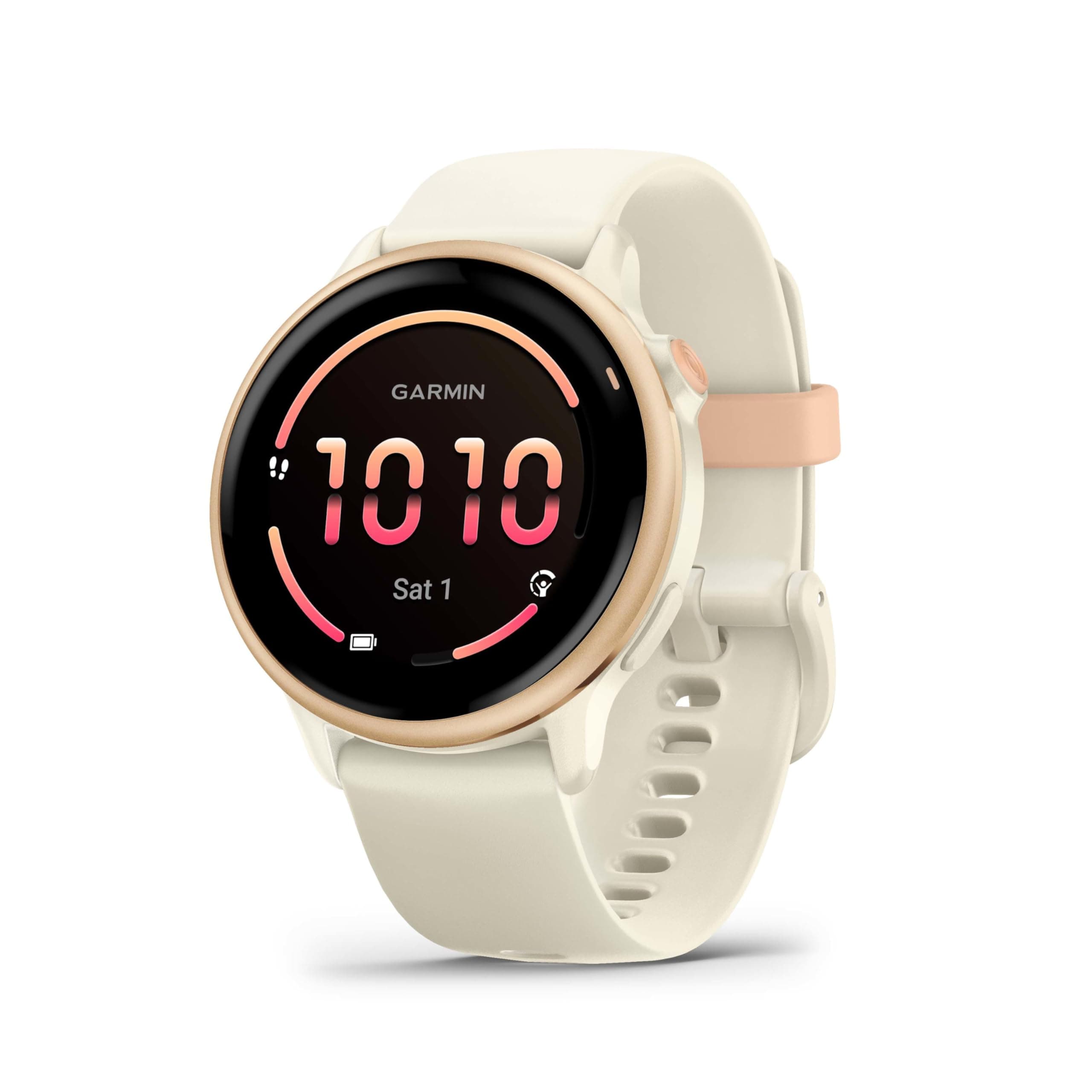 Garmin vívoactive 6 - Montre connectée avec GPS Forme & santé avec écran Ultra-Lumineux - (Bone/Pink Dawn)