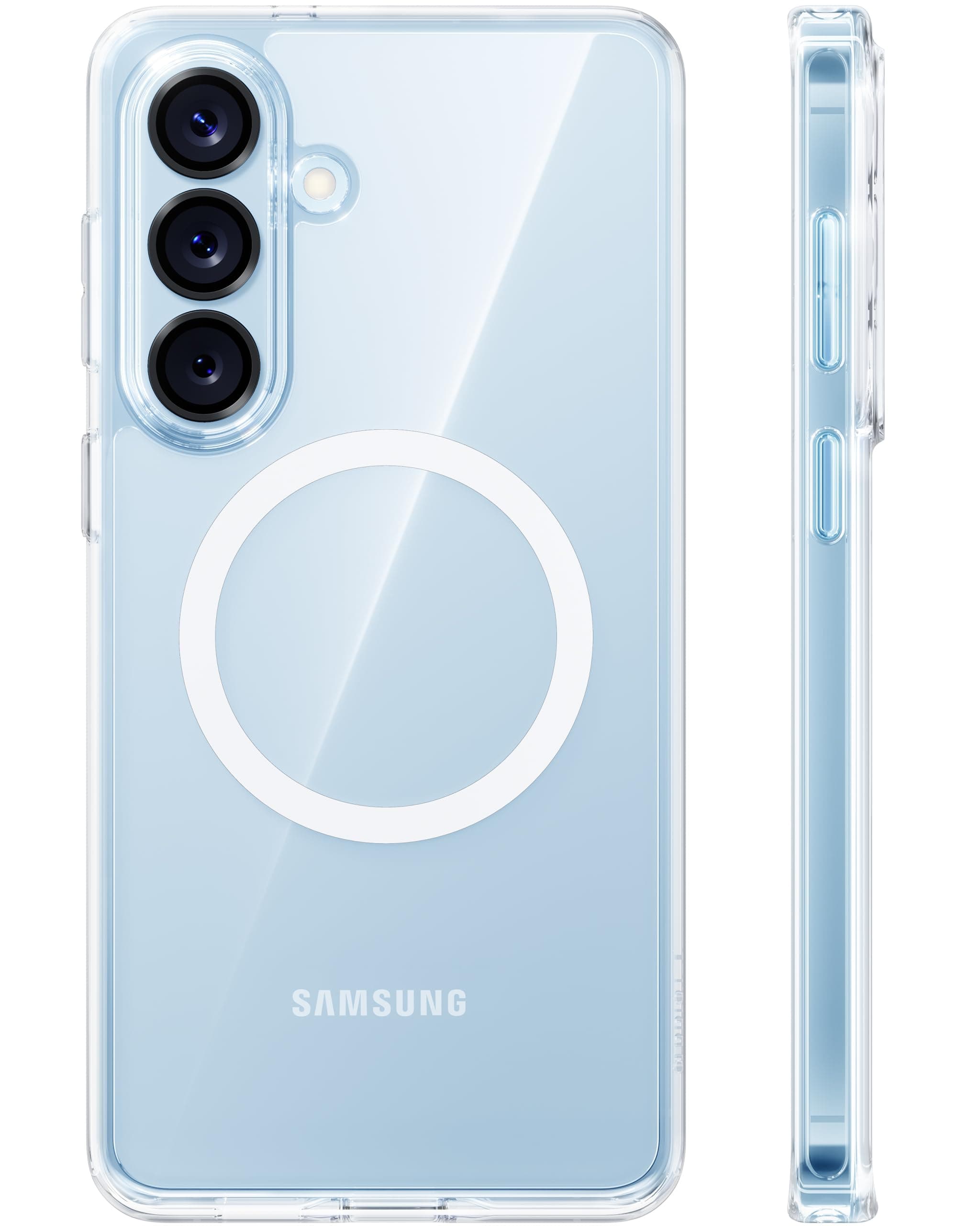 TORRAS für Samsung Galaxy S26 Hülle für MagSafe [100% Anti-Vergilbung & Militärschutz] Stoßfest Haltbarkeit Klar Handyhülle Samsung S26 Case Dünn Mit DIY Knöpfe Slim Guardian-Mag Transparent