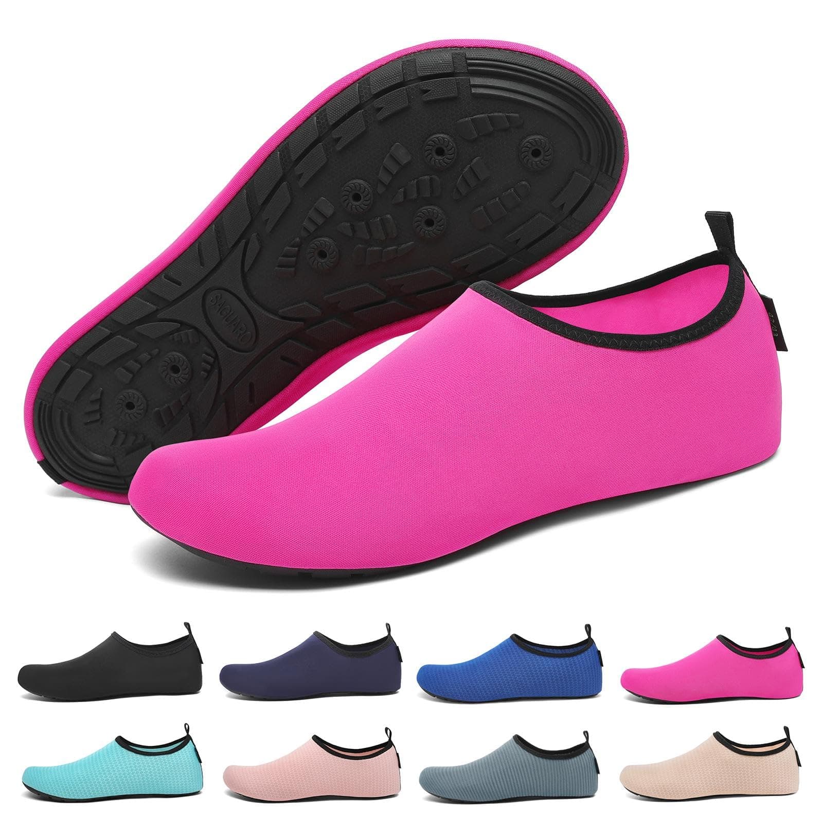 SAGUARO 7 Drainagelöcher Schnell Trocknend rutschfest Badeschuhe für Herren Damen Gr.36-47