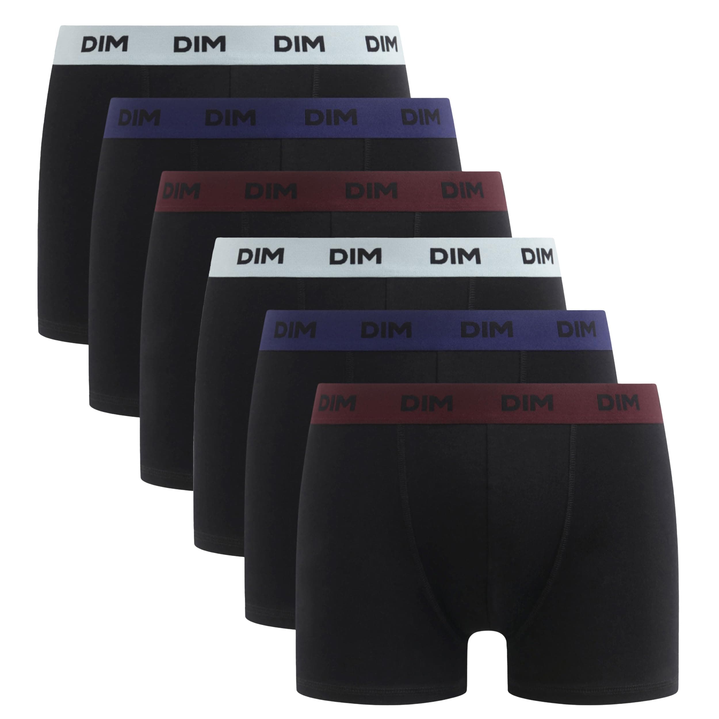 DIM Boxer Homme Mix and Colors Coton Stretch Confort x6