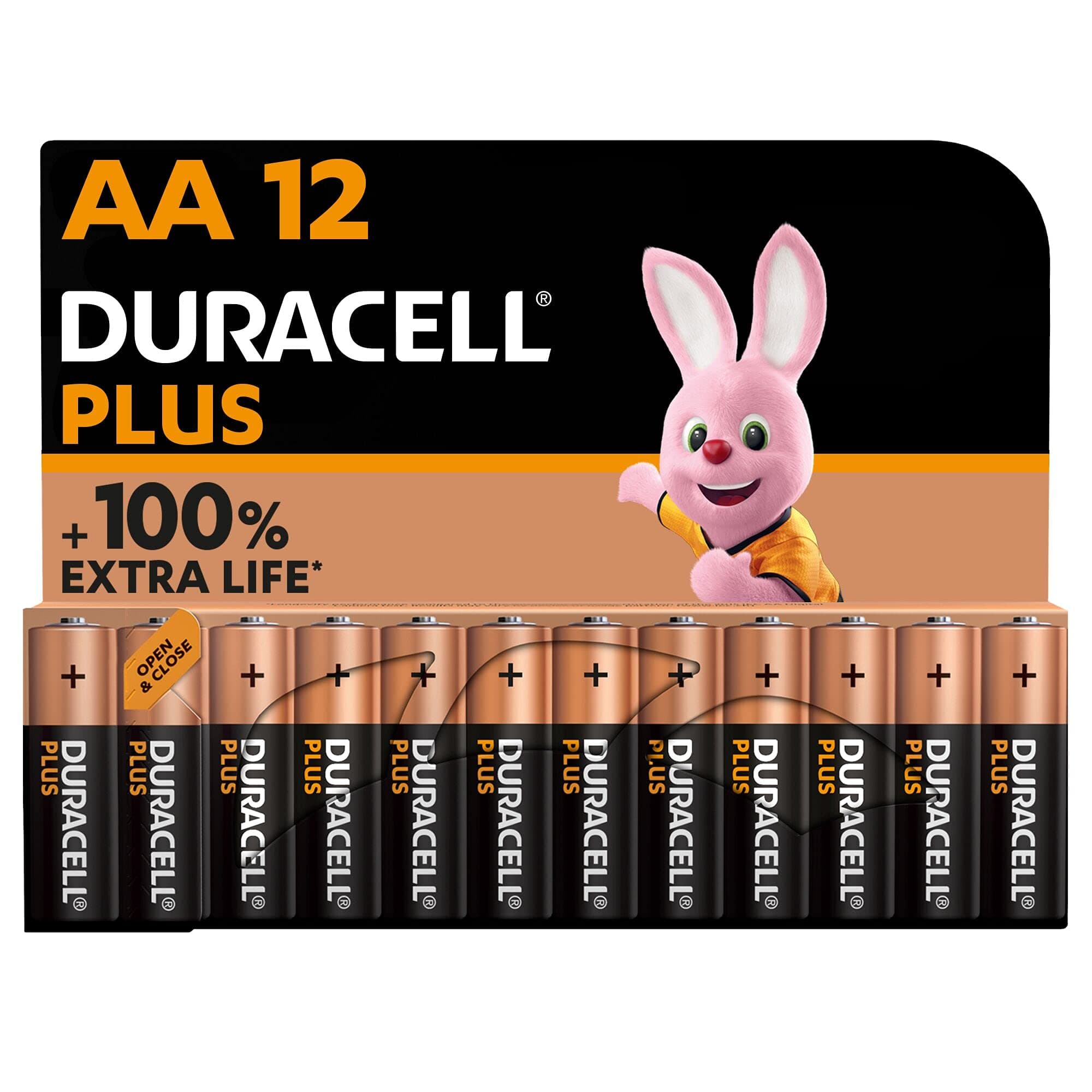 DURACELL Plus AA-Batterien (12er-Pack) – Alkaline-Batterien 1,5 V