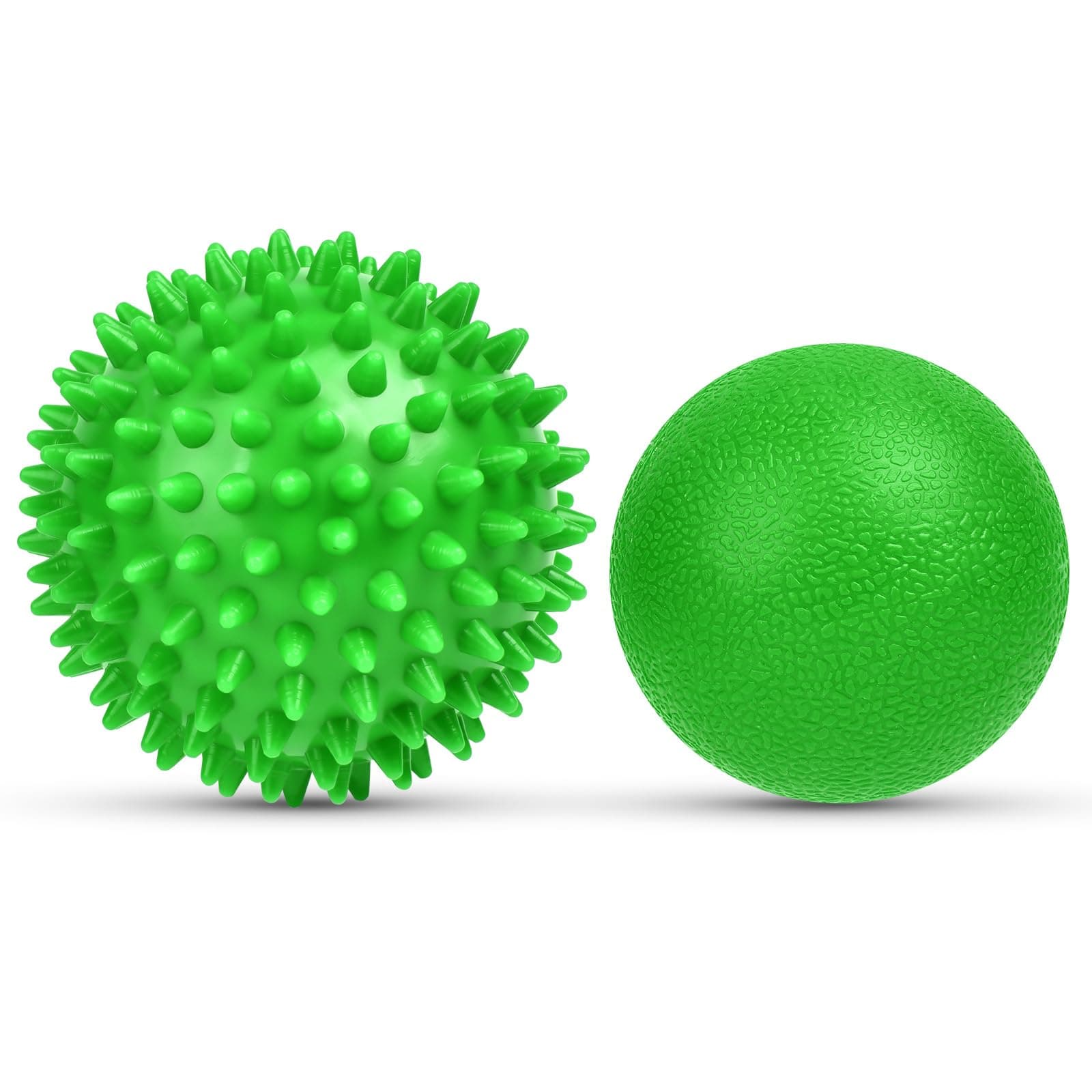 URAQT Palline Massaggio, 2 Pezzi Lacrosse Ball per Automassaggio, Set di Palline per Recupero Muscolare, Verde