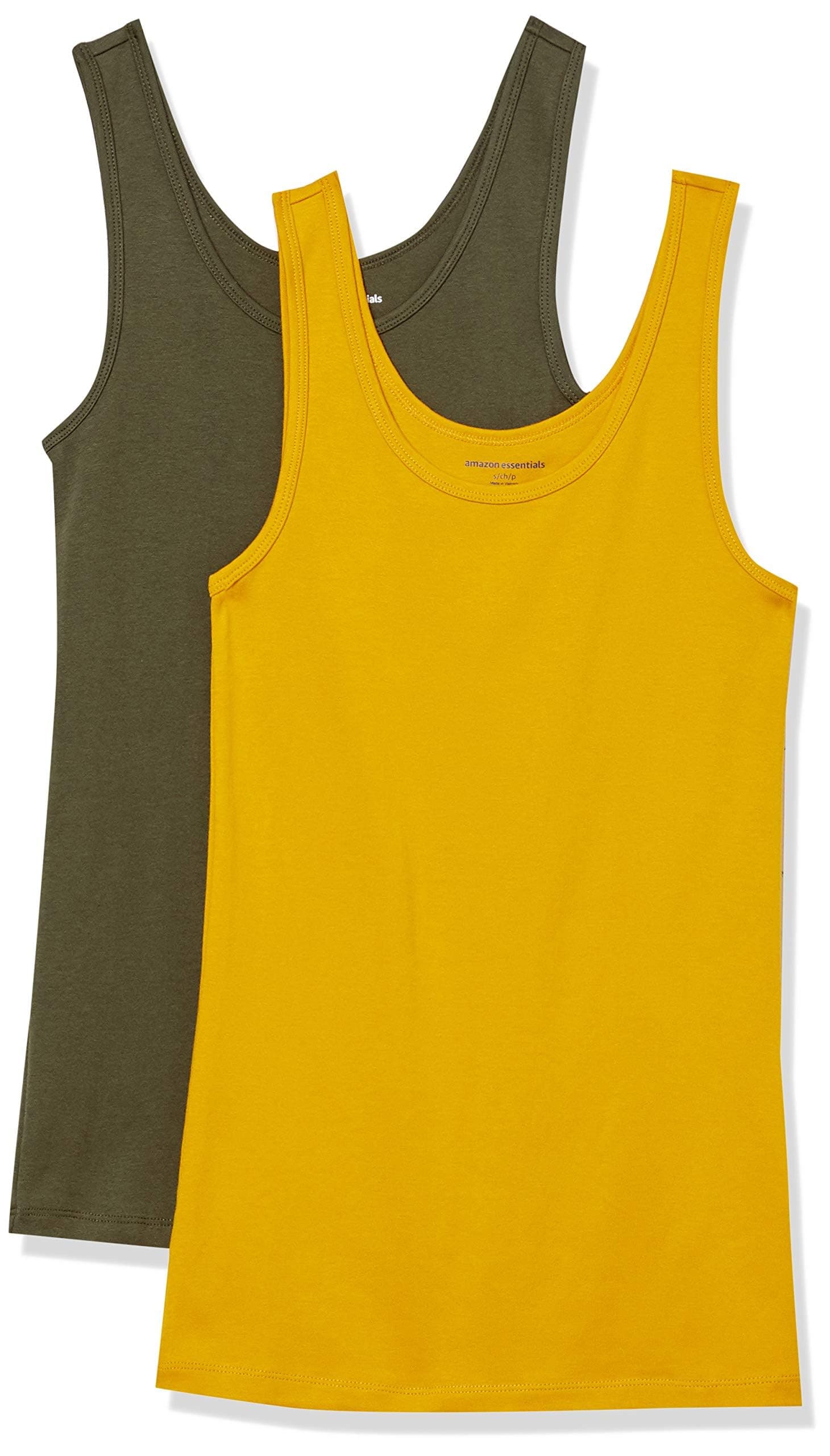 Amazon Essentials Damen Tanktop, Schmale Passform, 2er-Pack