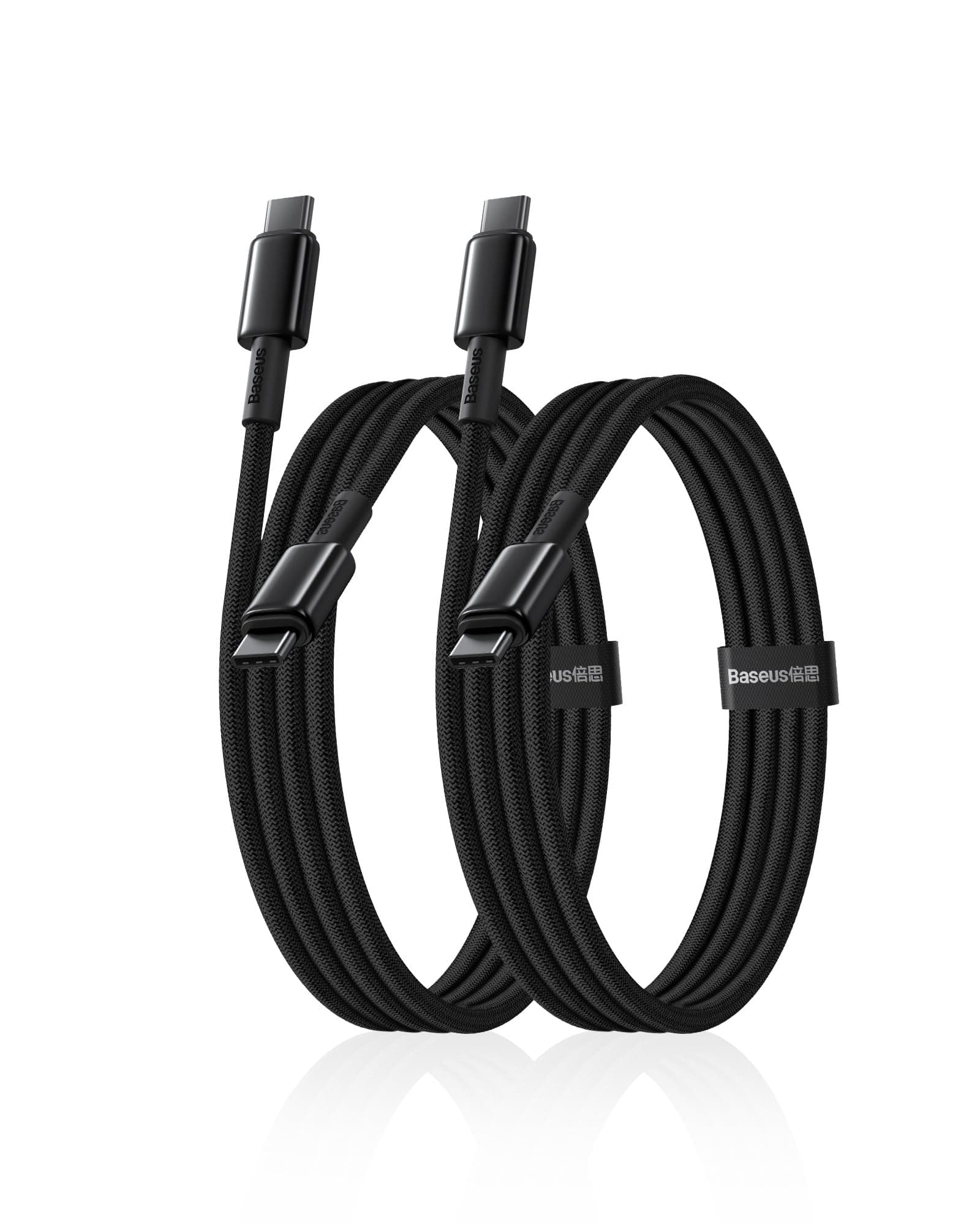 Baseus USB C auf USB C Kabel 100W(2M), PD 5A QC 4.0 Schnellladung USB C Ladekabel, Zinklegierung Typ C Kabel für iPhone 17 16 15 14 MacBook Pro iPad Samsung Galaxy S25 S24 S23 S22, Steam Deck