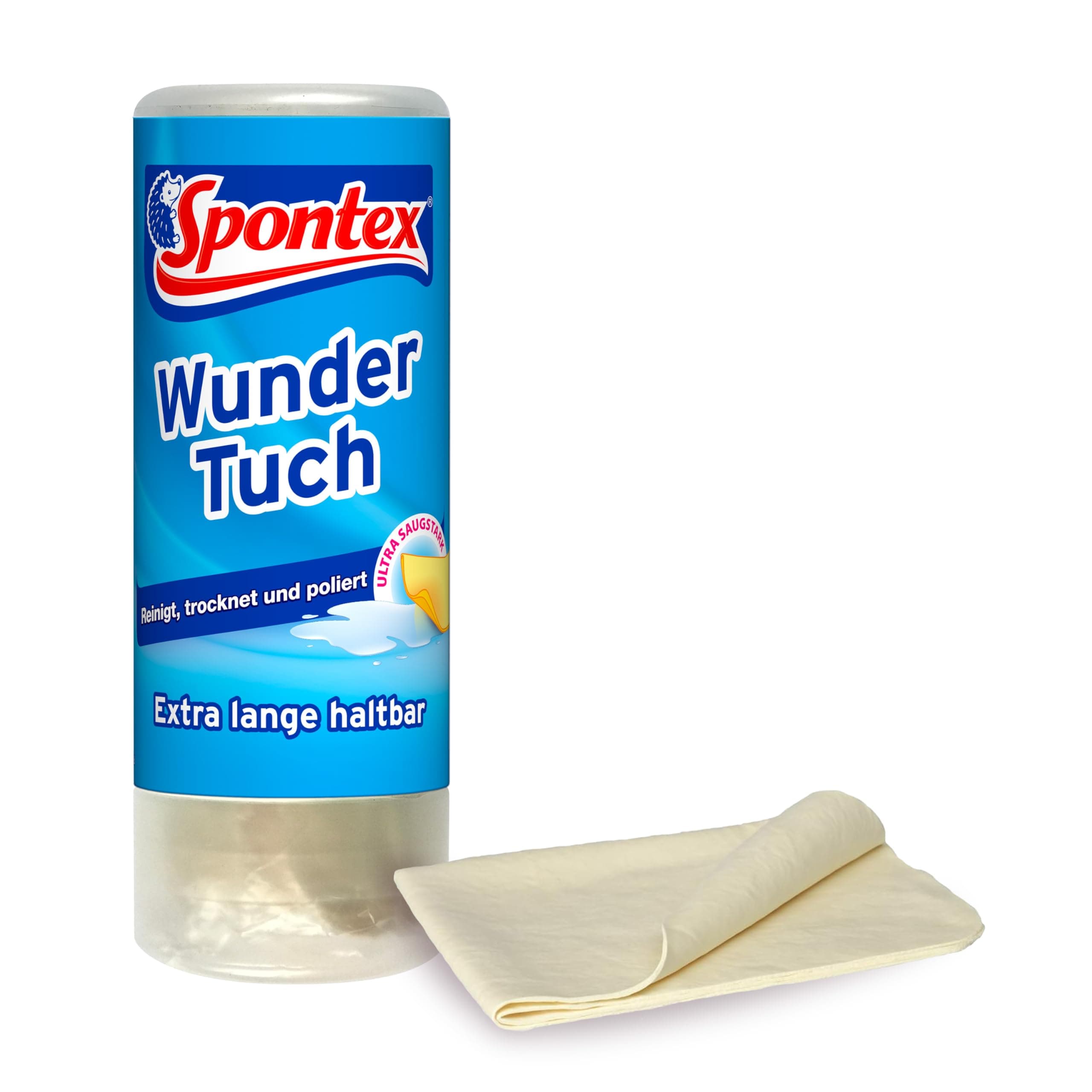 Spontex Wundertuch, hohe Wasser- und Schmutzaufnahme, ideal für Autolack, Glas und Kacheln, reinigt streifen- und fusselfrei, 1er Pack