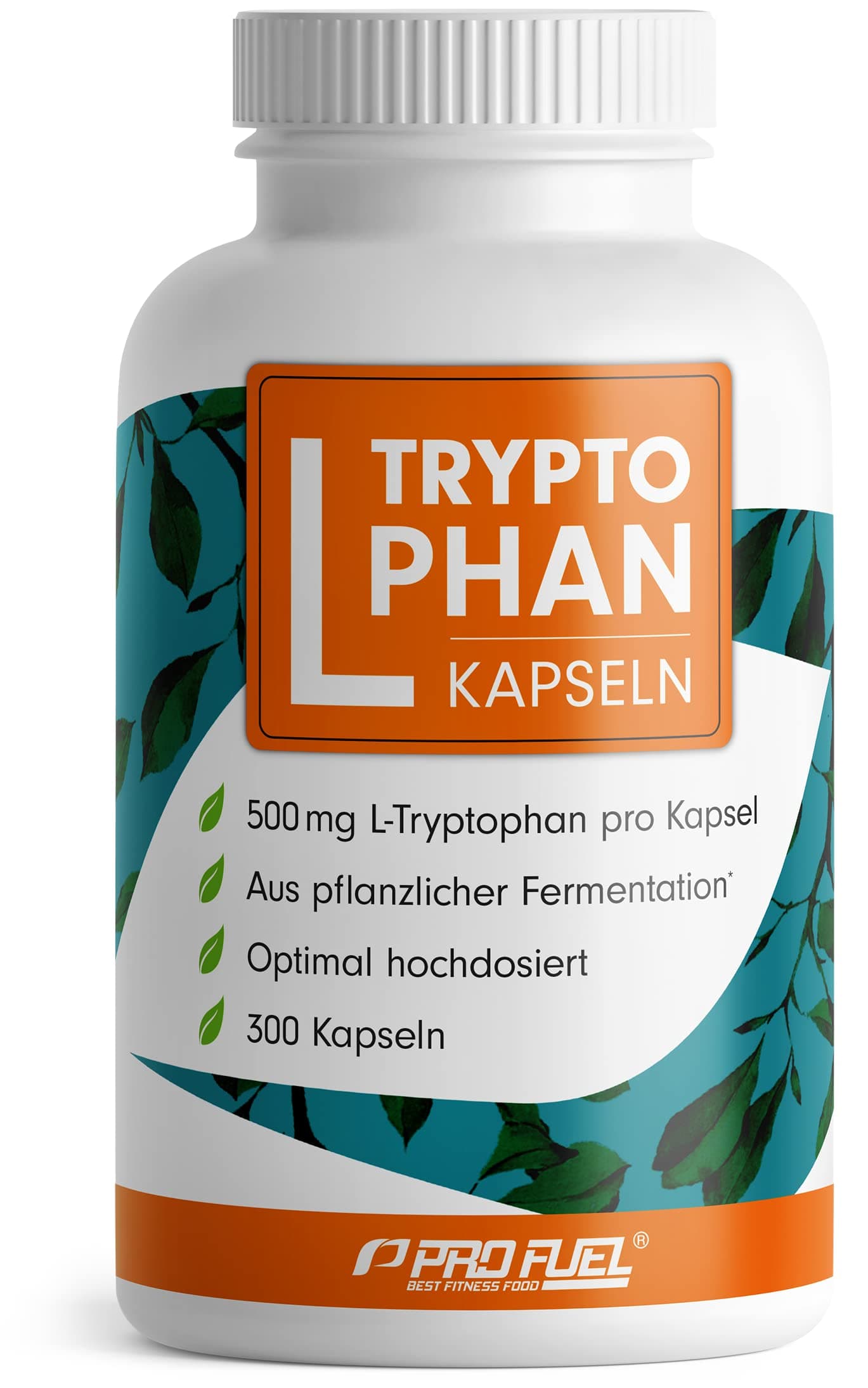 L-Tryptophan hochdosiert - 300 L-Tryptophan Kapseln - 500mg Tryptophan je Kapsel - 10 Monate Reichweite - Tryptophan aus pflanzlicher Fermentation - laborgeprüft mit Zertifikat - 100% vegan
