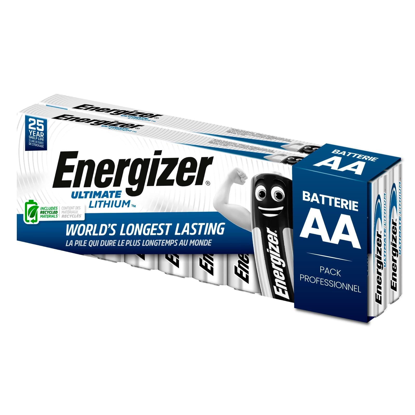 20 pilas Energizer Ultimate Lithium AA - Pilas estilo lápiz de larga duración para dispositivos, linternas, juguetes y cámaras