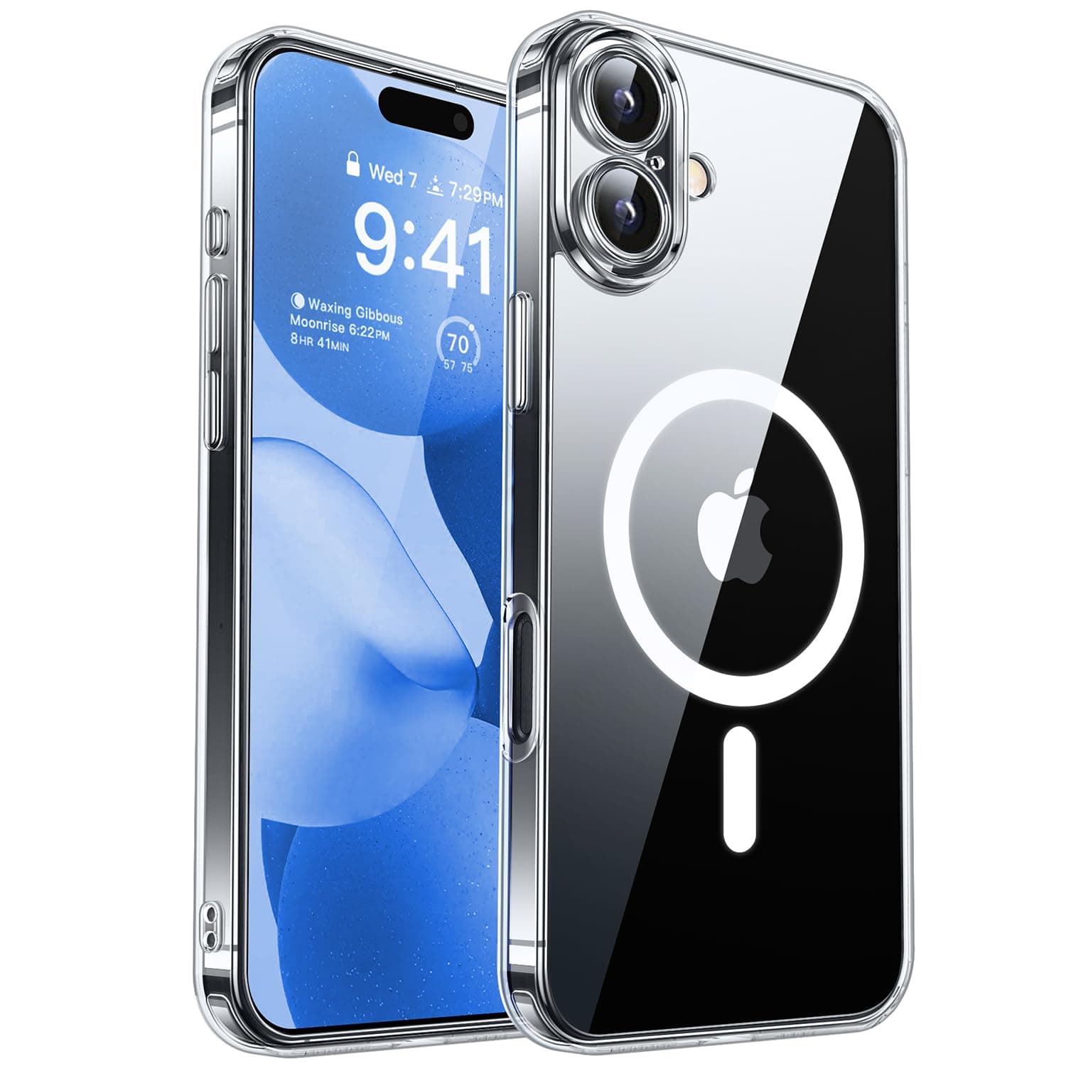 CANSHN Magnetica Cover per iPhone 17(6,3 Pollici), [Compatibile con MagSafe],[Protezione Completa Della Fotocamera], Custodia Protettiva Antiurto per Telefono,Trasparente