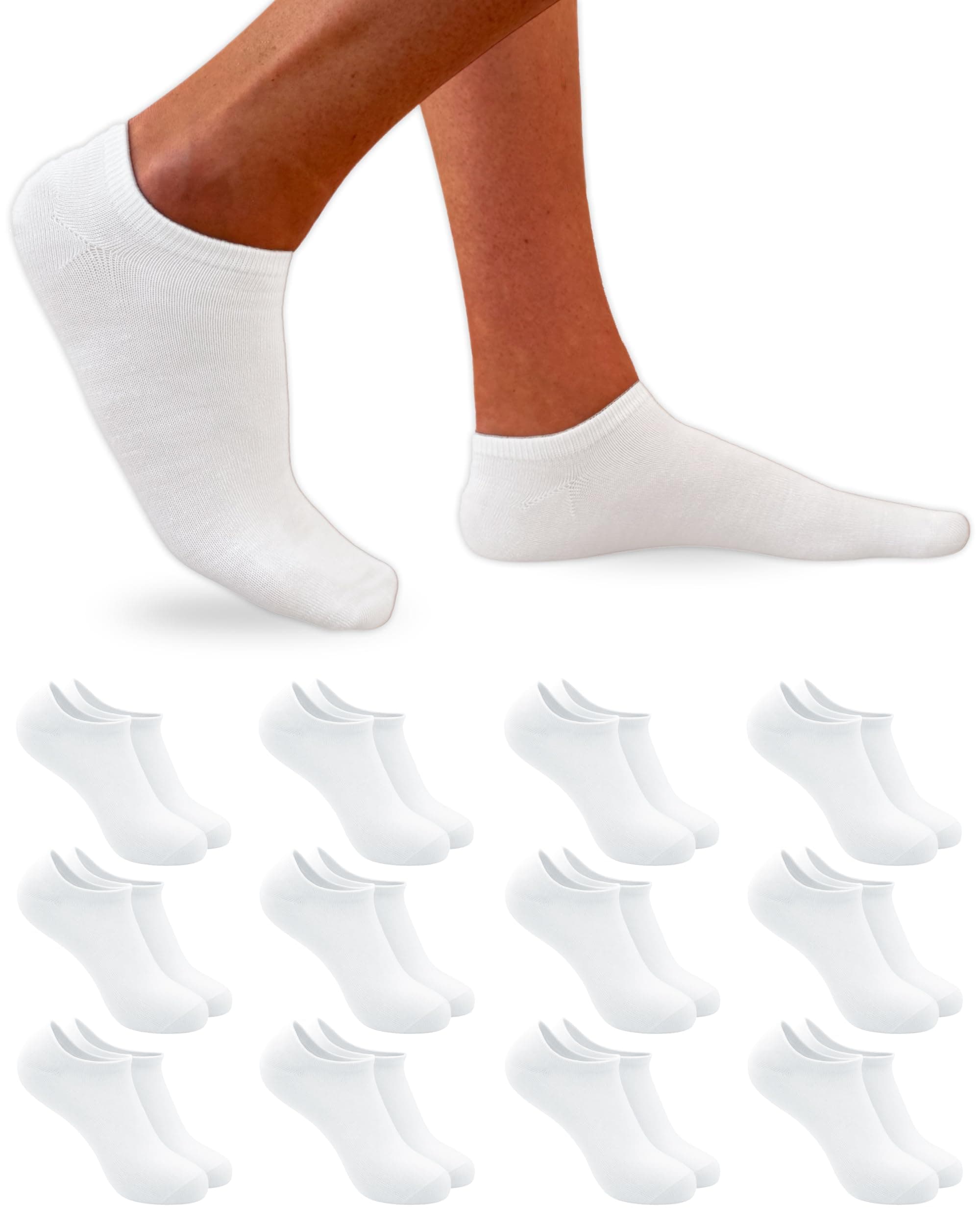 DIVABONNA 12 Paia Calzini Uomo Corti - Calzini Donna Corti - Fantasmini Uomo - Fantasmini Donna - Antiodore e Traspirante