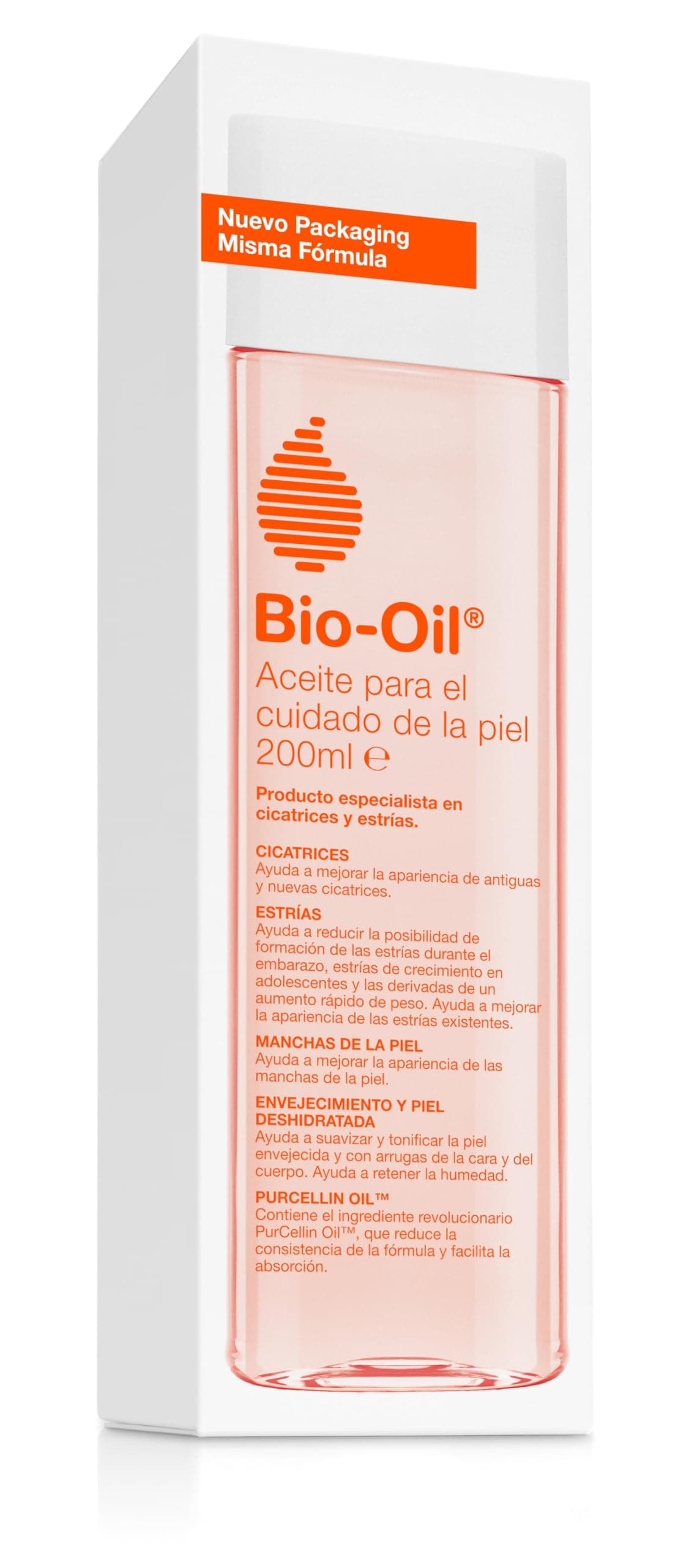 Bio-Oil | Aceite para el Cuidado de la Piel con Estrías, Cicatrices y Manchas | Tratamiento corporal y Facial | 200 ml