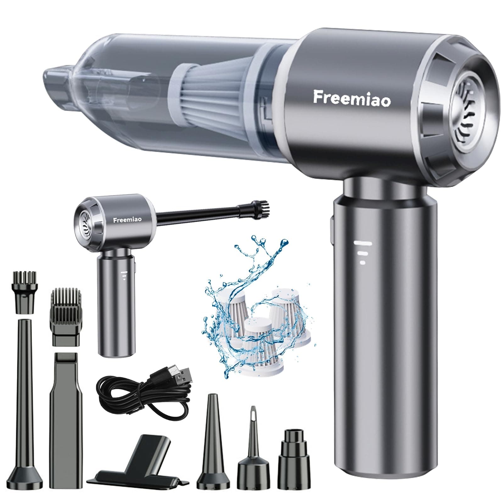 Aspirateur à Main Sans Fil 23000 Pa, Aspiration Cyclonique Puissante, Moteur Sans Balais, Portable Et Rechargeable, Idéal Pour Voiture, Maison Et Poils D'animaux