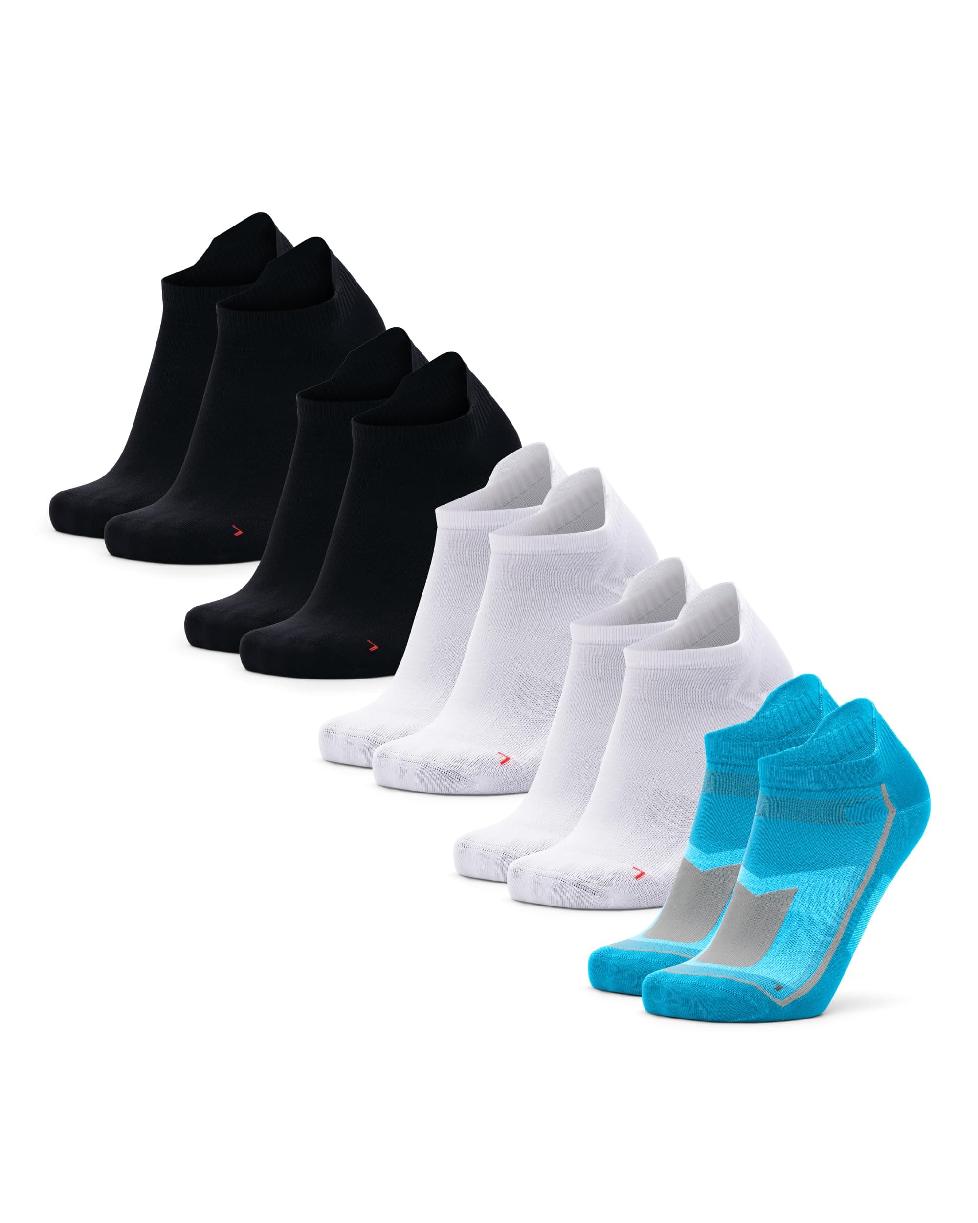 DANISH ENDURANCE Calzini corti da corsa, pantofole sportive traspiranti e anti-vesciche, da uomo, 3 o 5 paia