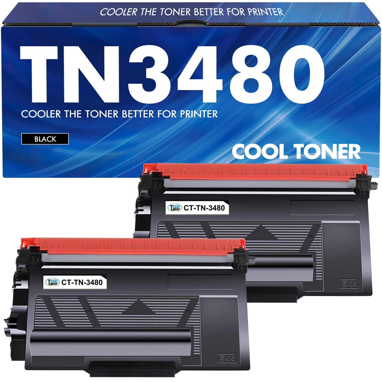 Cool Toner TN3480 Kompatibel für Brother HL-L5100DN MFC-L5750DW Toner TN-3480 TN3480 TN 3480 MFC-L5700DW HL-L5200DW HL-L5000D HL-L6400DW DCP-L5500DN DCP-L6600DW MFC-L6800DW Schwarz, 2er-Pack