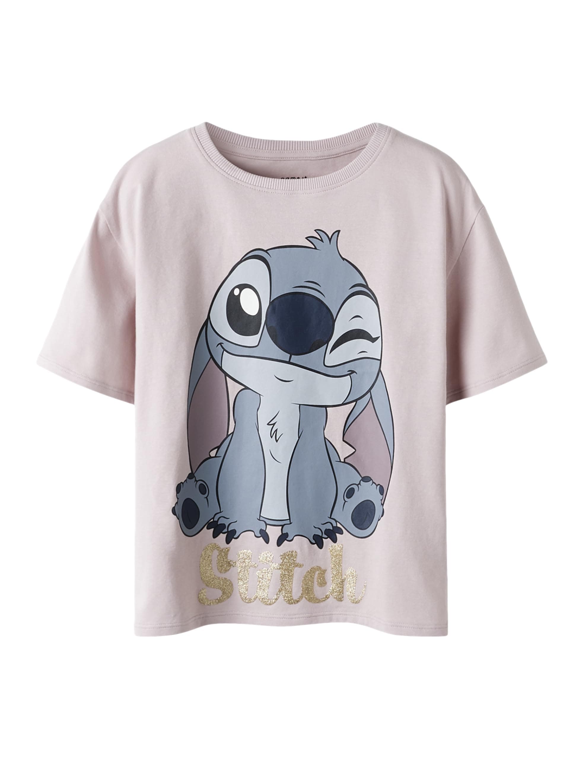 NAME IT Mädchen Girl T-Shirt Stitch Nkfakuri Stitch Ss RLX Top Box Wdi (1er Pack)