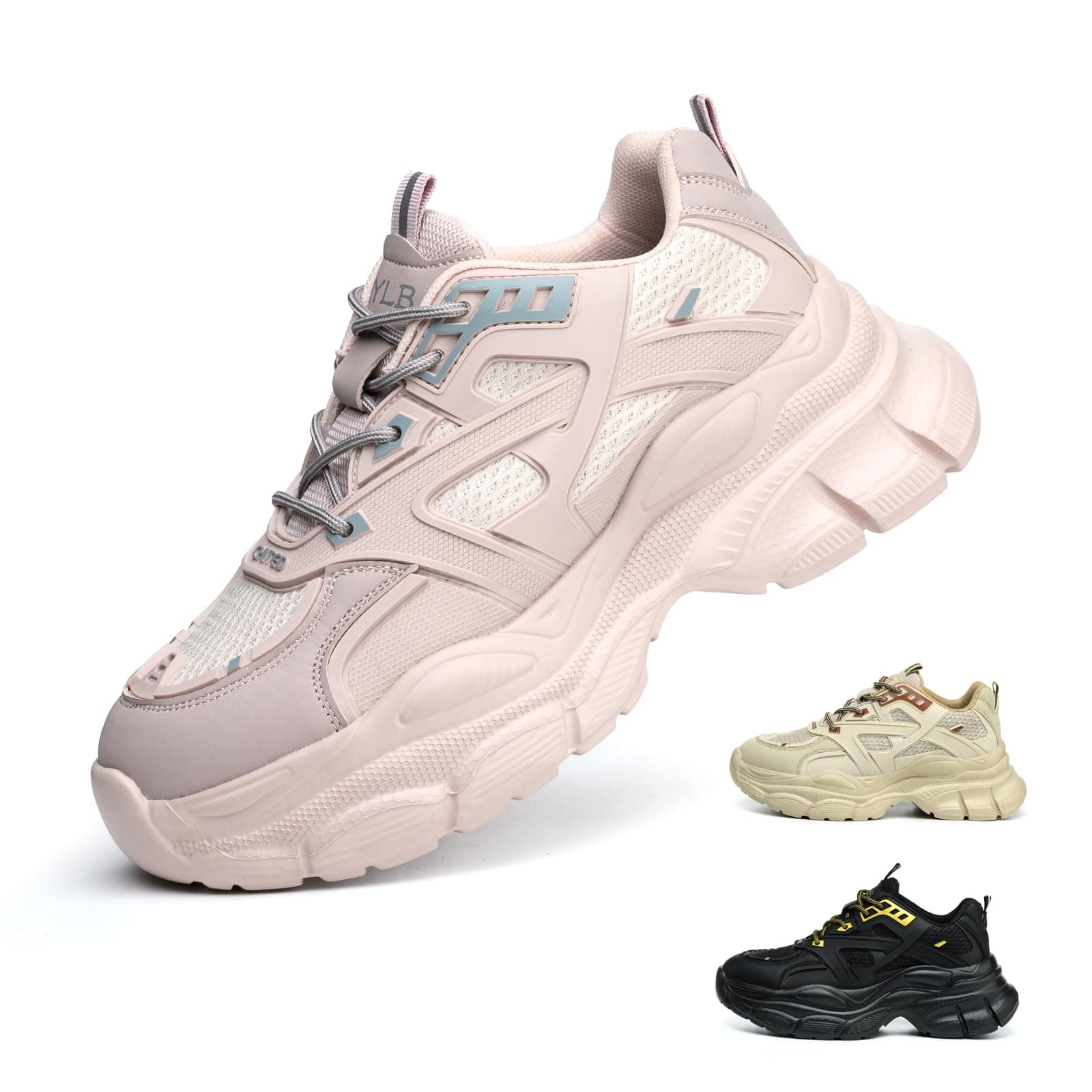 Gugifcto Chaussures de Sécurité Femmes Basket de Securite Respirante Confort Chaussures de Travail Embout Acier Légère Antidérapant 36-42 EU