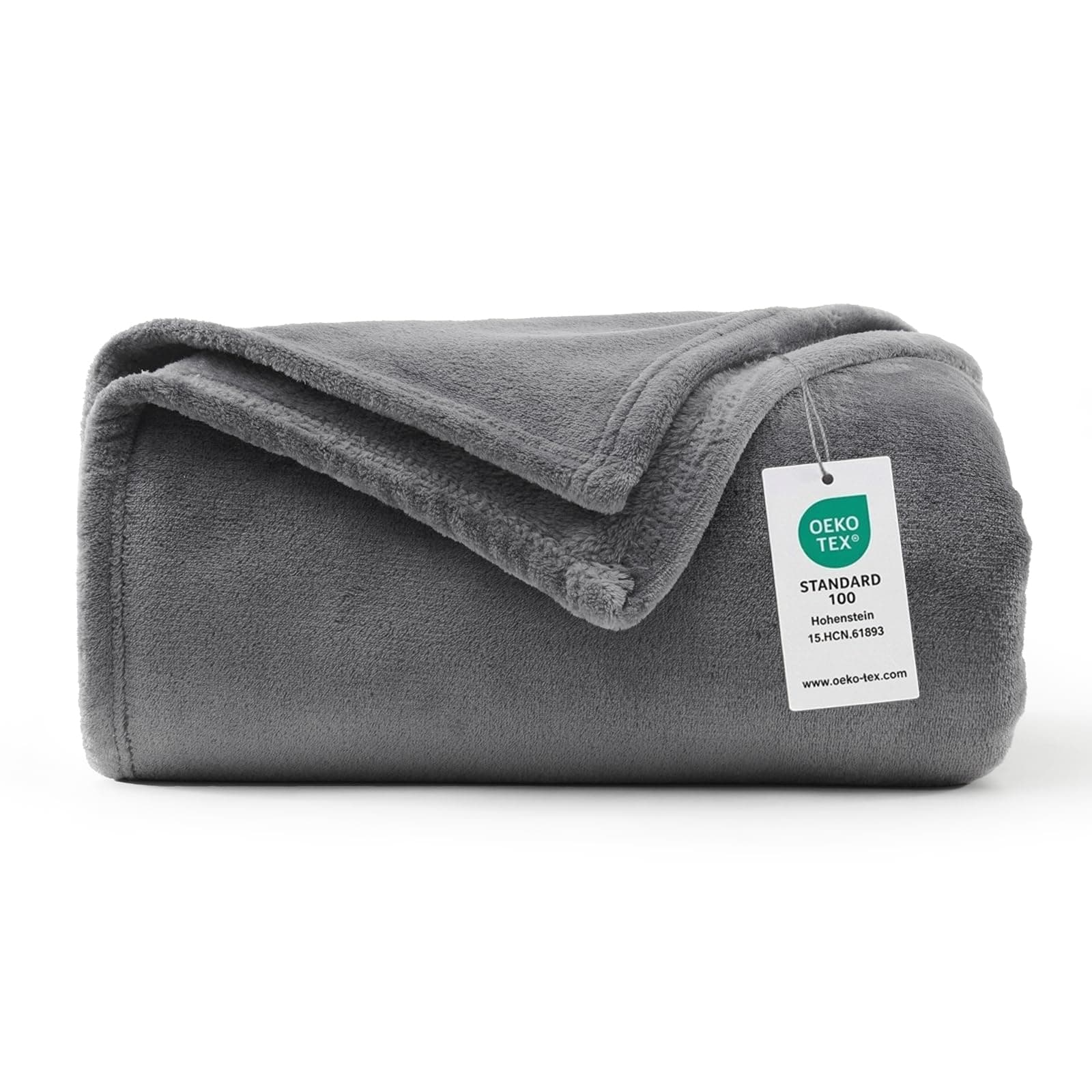 WAVVE Plaid Couverture Polaire Flanelle en Microfibre, Jeté de Canapé 150x200 Gris Anthracite, Couverture lit Jete de Canape 2 Personnes, Plaid Fourrure Grand Chaud et Doux en Peluche, 200x150