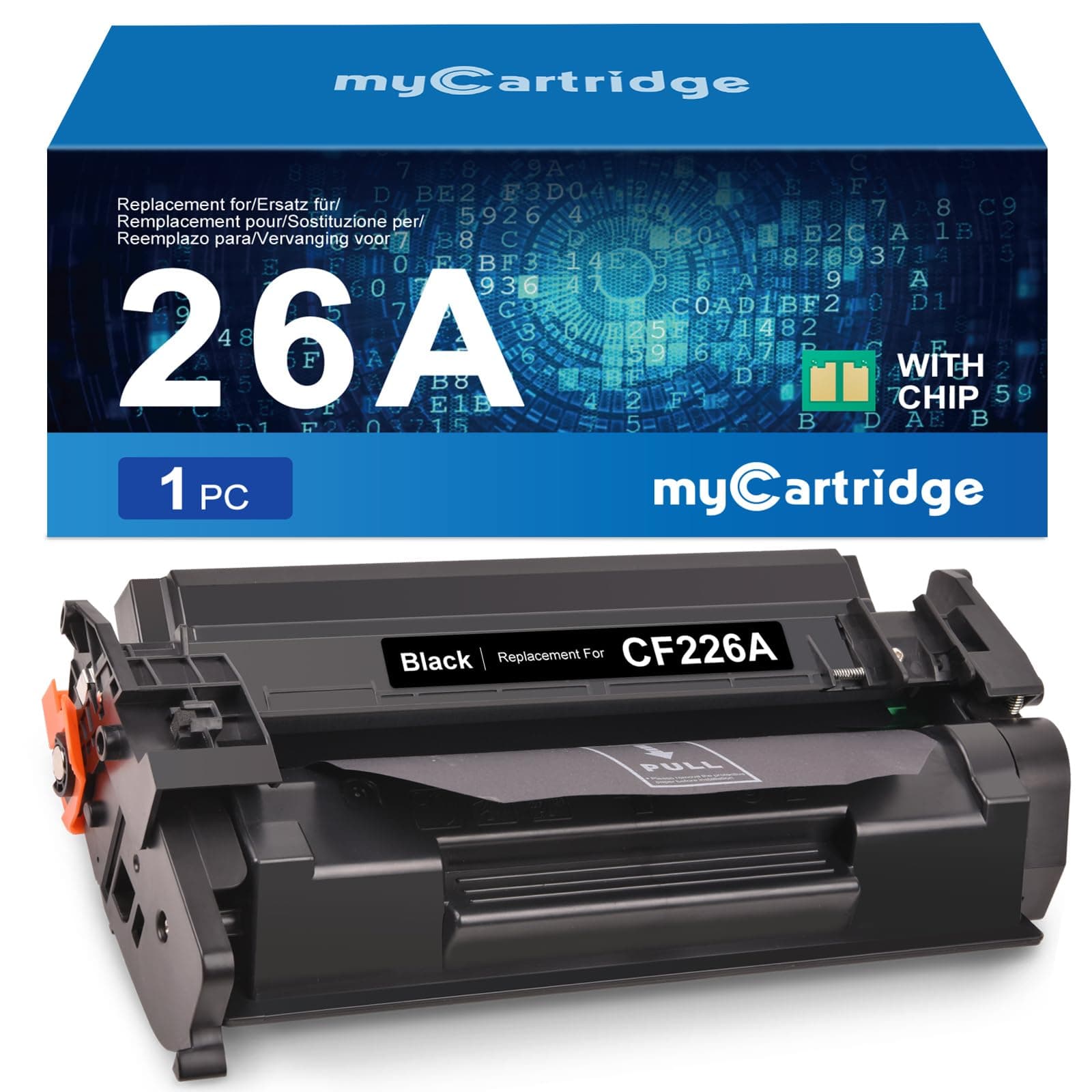 myCartridge CF226A 26A Toner Compatible con HP LaserJet Pro M402dn M402n M426fdw M426fdn M402 M426dw M402dw Compatible para HP 26A 26X CF226X (1 Negro)