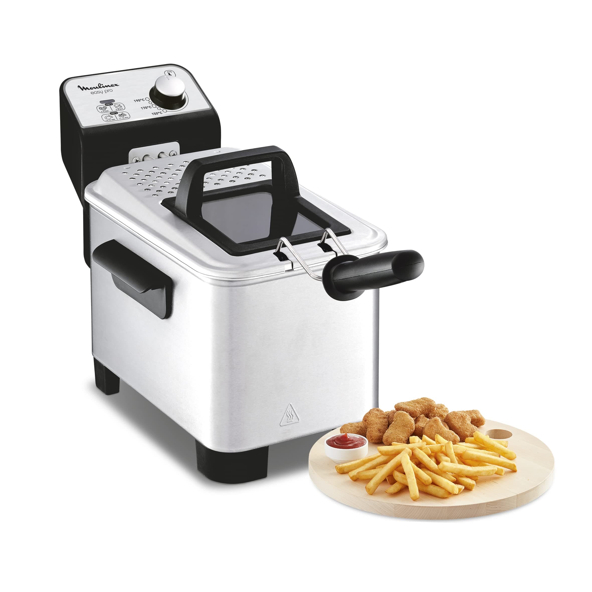 Moulinex Friteuse à huile semi-professionnelle, 3 L, Résistance immergée, Contrôle de la température, Démontable, Surveillance facile, Position d’égouttage, Easy Pro Premium AM338070