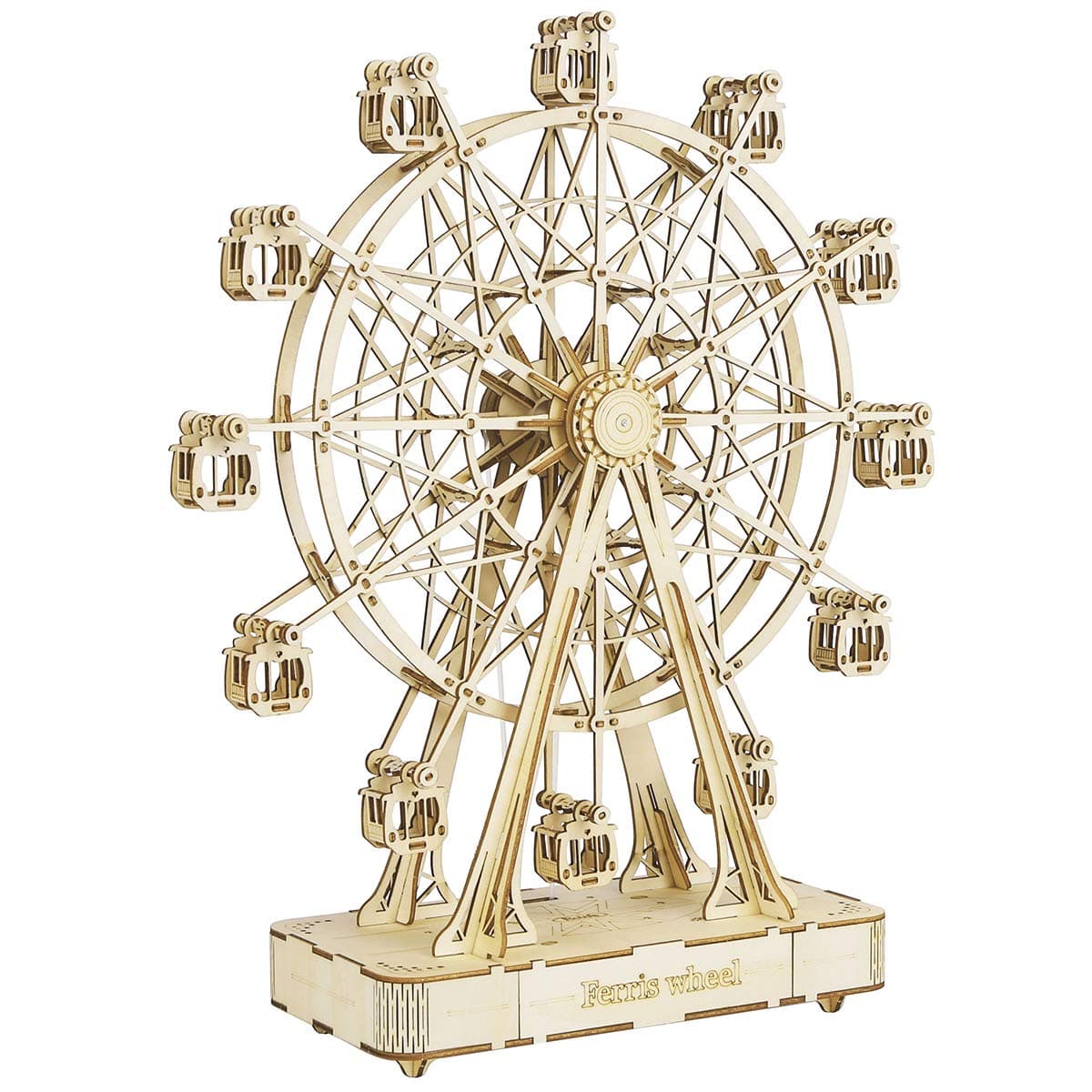 Rolife 3D Puzzle Riesenrad Spieldose Modellbausatz Holzbausatz mit Musik für Erwachsene Basteln Erwachsene Frauen 3D Puzzle