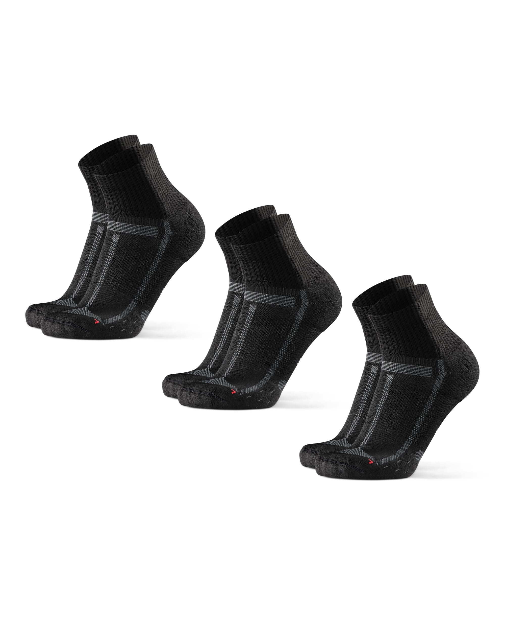 DANISH ENDURANCE Calcetines de Running Unisex, Antideslizantes, Calcetines Antiampollas para Hombre y Mujer, 3 Pack