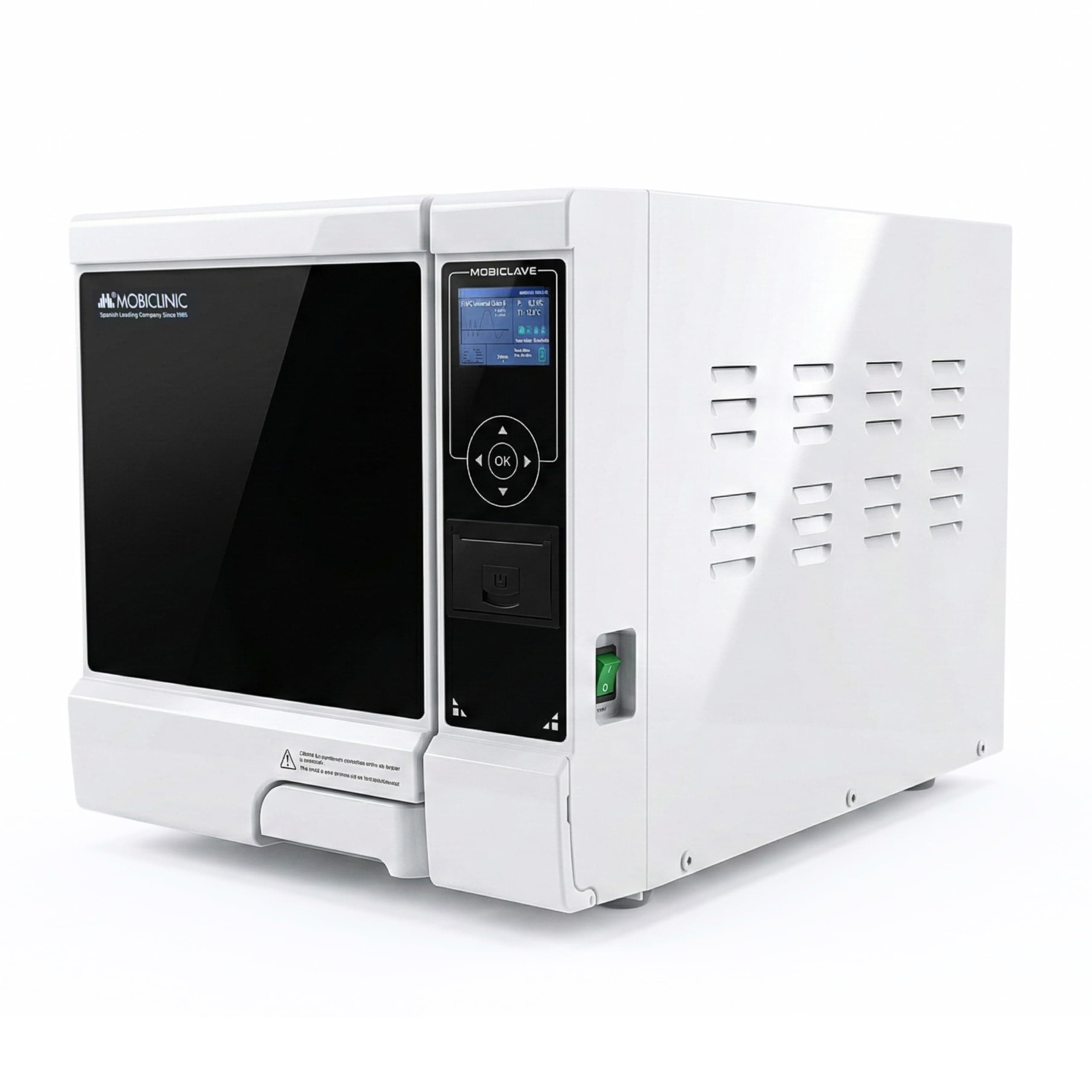 Mobiclinic®, Autoclave Profesional, Esterilizador Autoclave de Vapor 8L, Desinfecta 99% con Cobertura 360º, Pantalla LCD, Programas Personalizables, Impresora, USB, Clínicas y Laboratorios, MobiClave