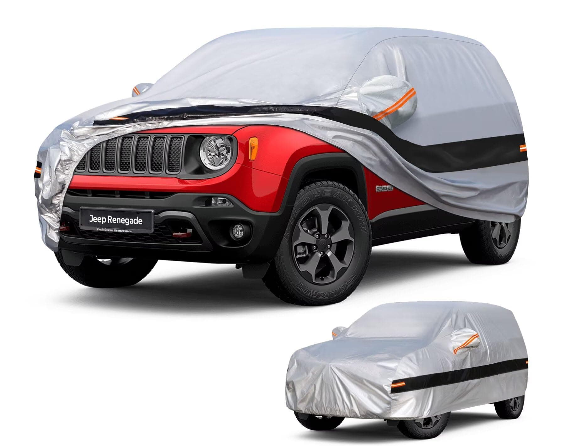 Holthly 10 strati Telo Copriauto SUV per Jeep Renegade(2014-2025),100% copertura auto impermeabile,Telo Copri Auto per Esterno,impermeabile,protezione UV,antivento,antipolvere.