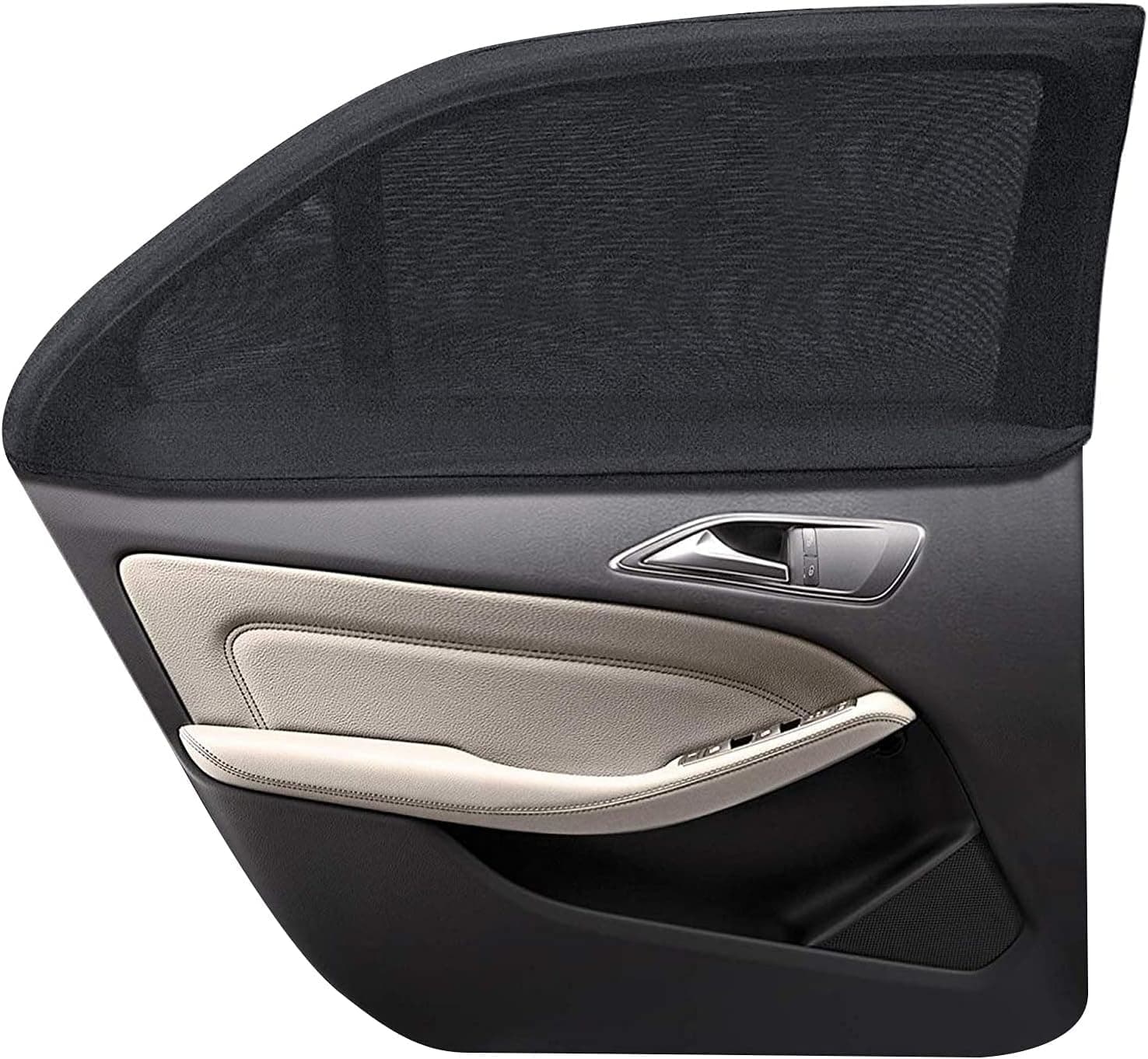 WIN.MAX Pare-Soleil Voiture Bébé,2 Pièces Chaussette Voiture Soleil par Bloquer Les Rayons UV par Protege Soleil Voiture Arrière Enfants et Animaux (Noir) (L)