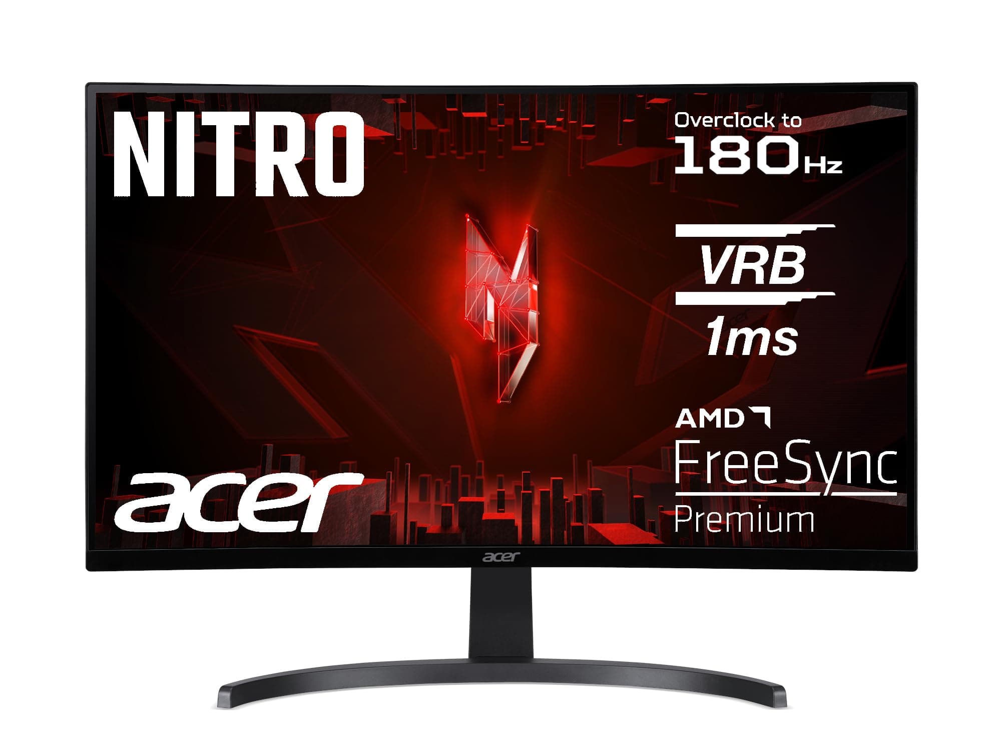 acer Nitro ED273 S3 Gaming Monitor 27 Zoll (69 cm Bildschirm) Full HD, 180Hz, 1ms(VRB), 1x HDMI 2.0, 1x HDMI 1.4, 1xDP 1.2, AMD FreeSync Premium