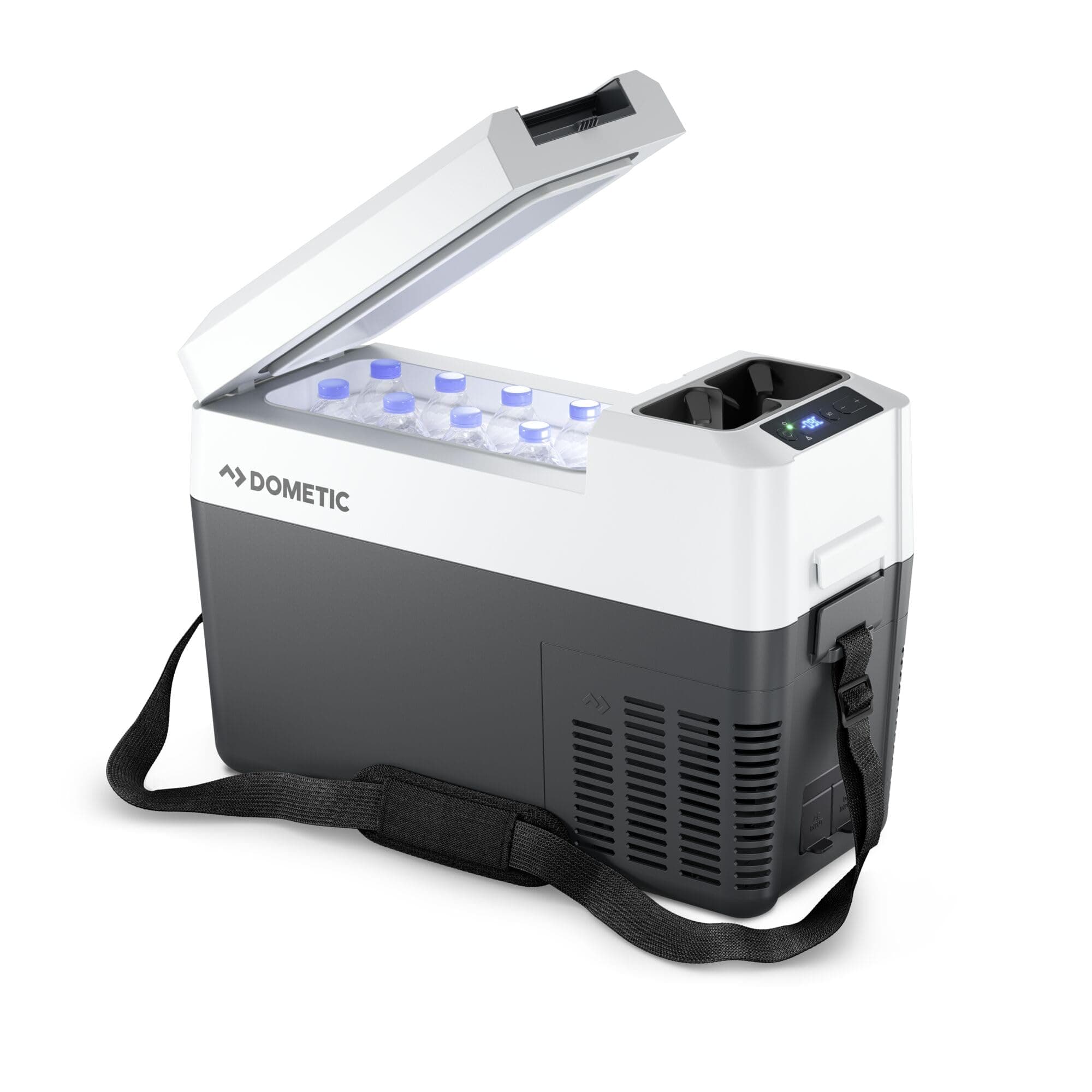 Dometic CFF 12 - Glacière à Compression 13l - Glacière Électrique Voiture, Camping - 12V/24V Allume-Cigare, 220V/240V Secteur - Réfrigérateur Portable, Gris