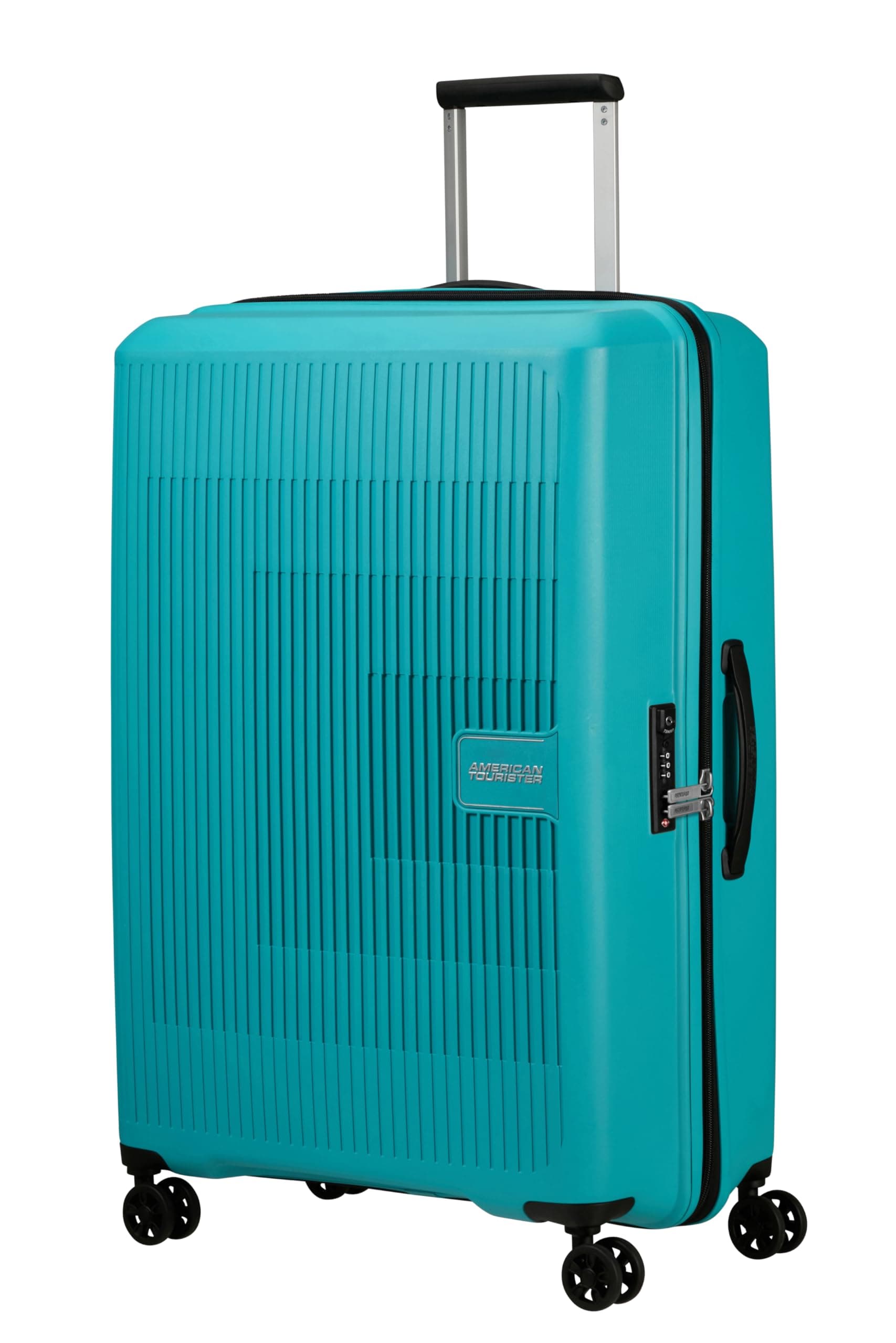 American Tourister Aerostep - Spinner L, étui Extensible, 77 cm, 101,5/109 L, Turquoise (Turquoise Tonic)