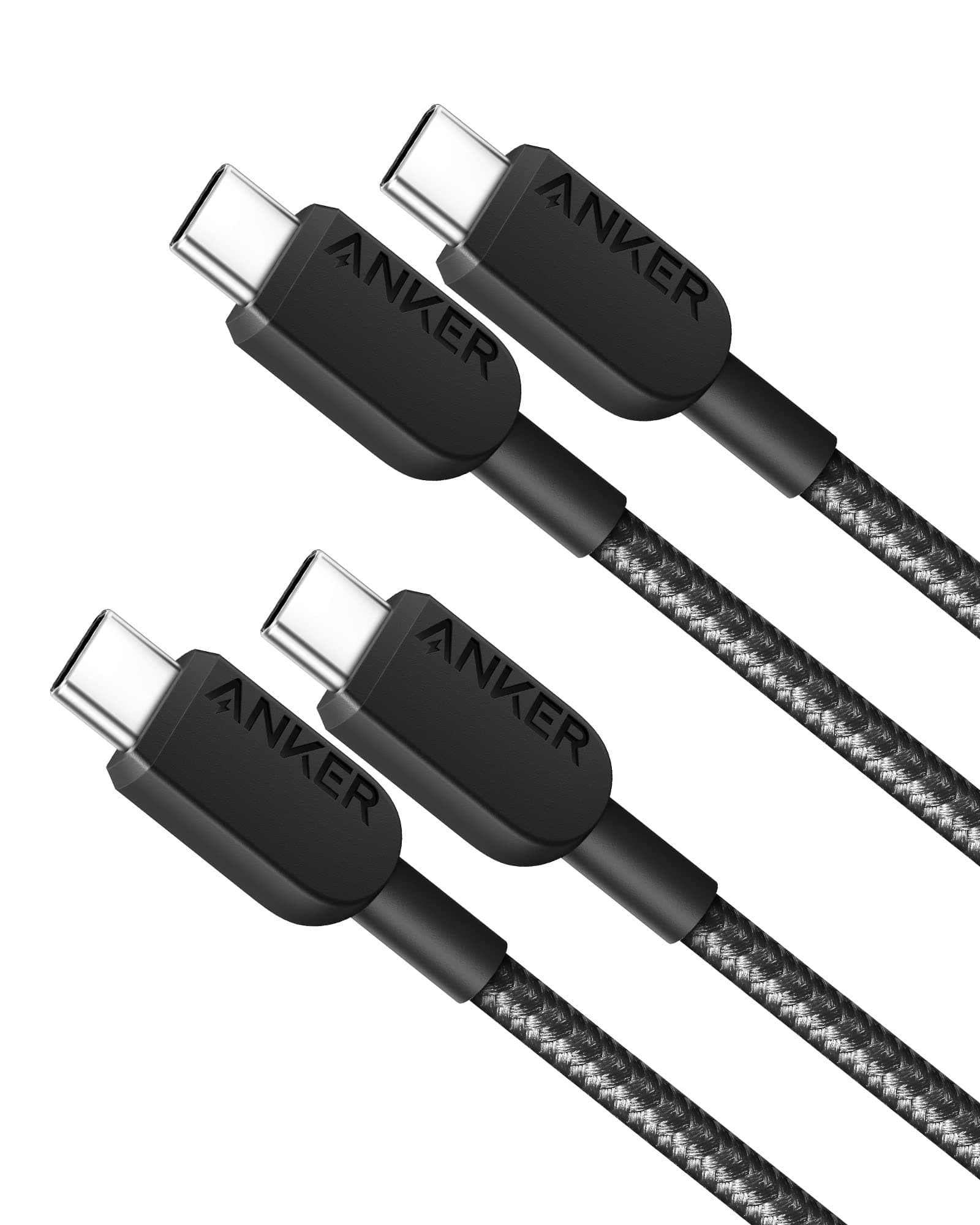 Anker USB C auf USB C Kabel, [2 Stück 1m] 60W Ladekabel USB C, PD 3.0 Schnellladekabel USB C Kabel für iPhone 17 Pro Max/16/15 Serie, Samsung Galaxy S25/S24, MacBook Pro/Air, iPad Pro/Air