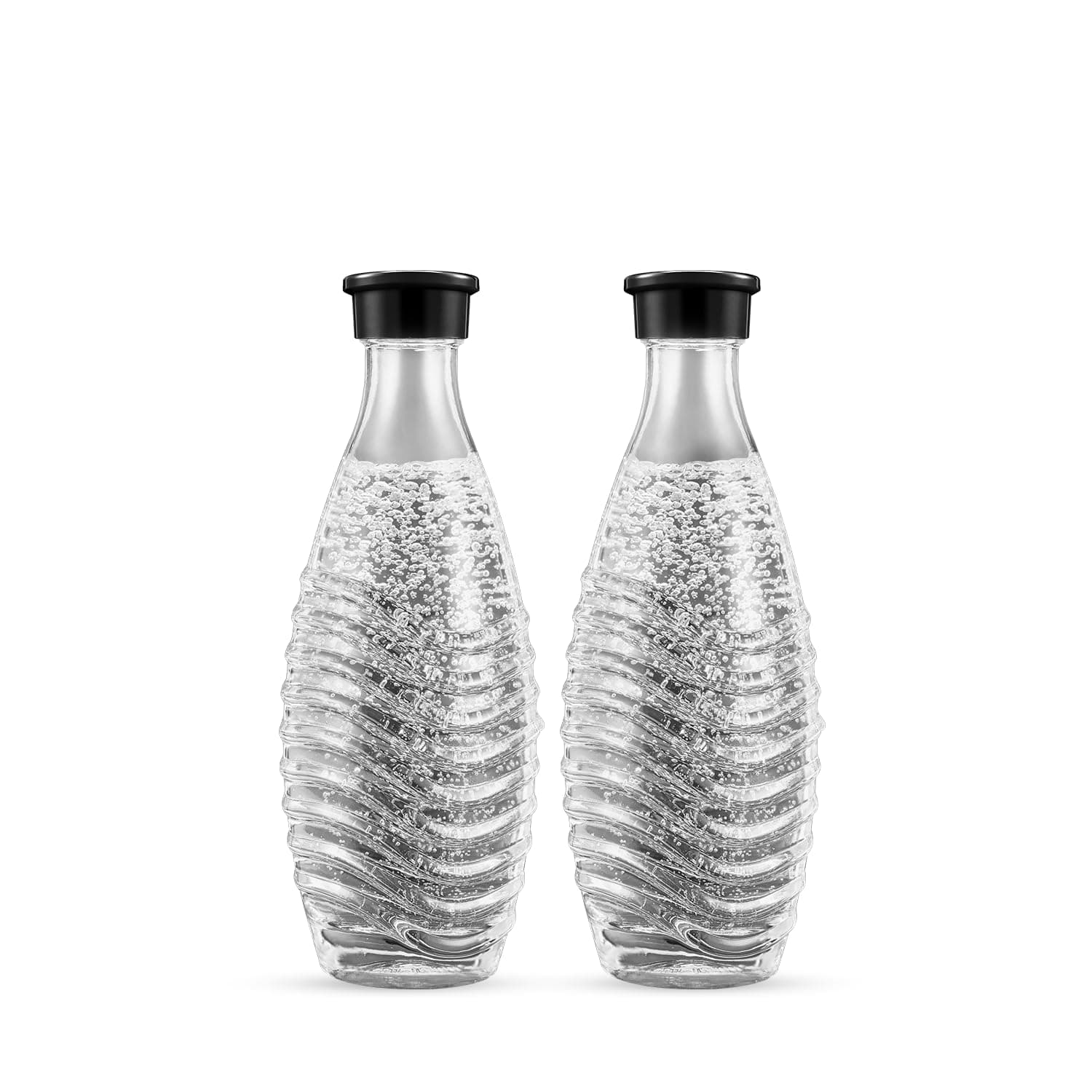 SodaStream 0,7L CRYSTAL Glaskaraffe | Spülmaschinenfest | Kompatibel mit Crystal & Penguin | elegantes Design | 2er-Pack